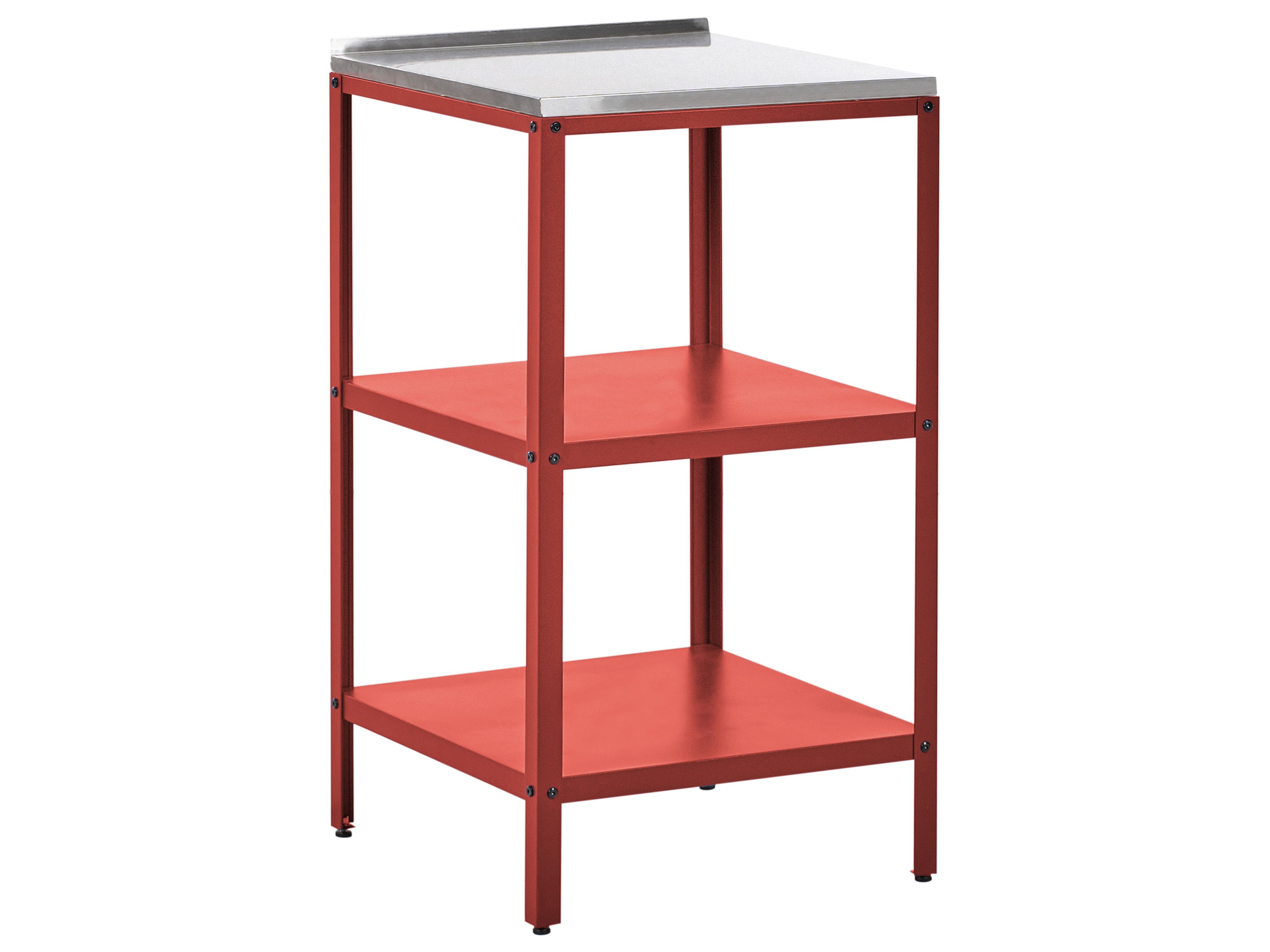 Outdoor Kitchen Island VILAMA Metal Red