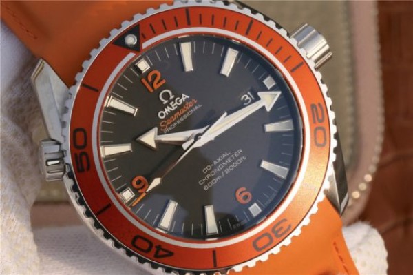 Replica Omega Planet Ocean Professional Orange Bezel 45mm OMF Rubber Strap A8500 - Top club