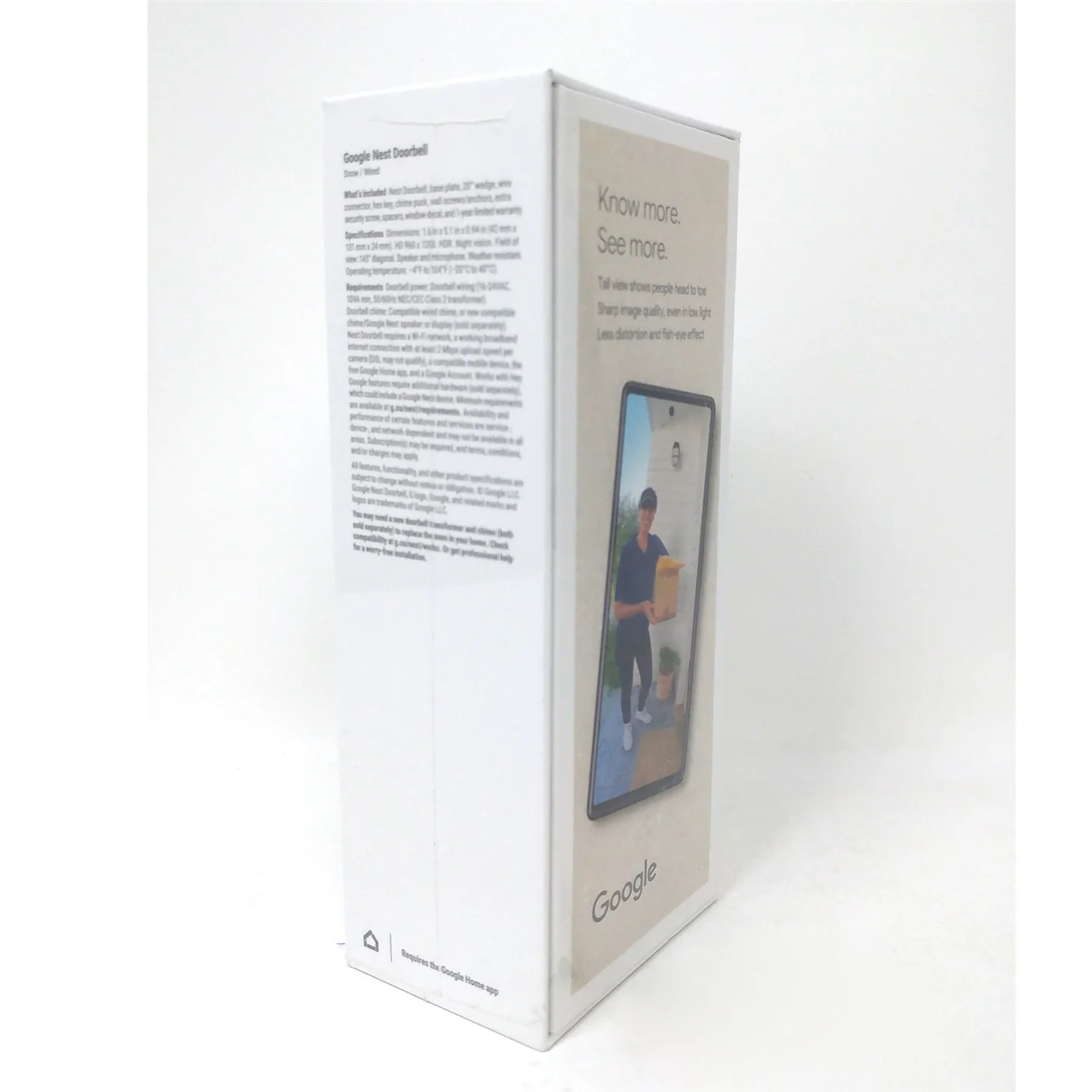 Google Nest Doorbell (Wired, 2nd gen) - Video Doorbell Camera - Doorbell Security Camera - Snow - Image 11