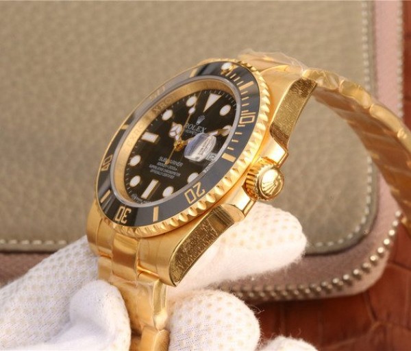 Replica Rolex Submariner 116613 LN YG Wrapped Black Dial YG Wrapped Bracelet Eta2836 - Top club