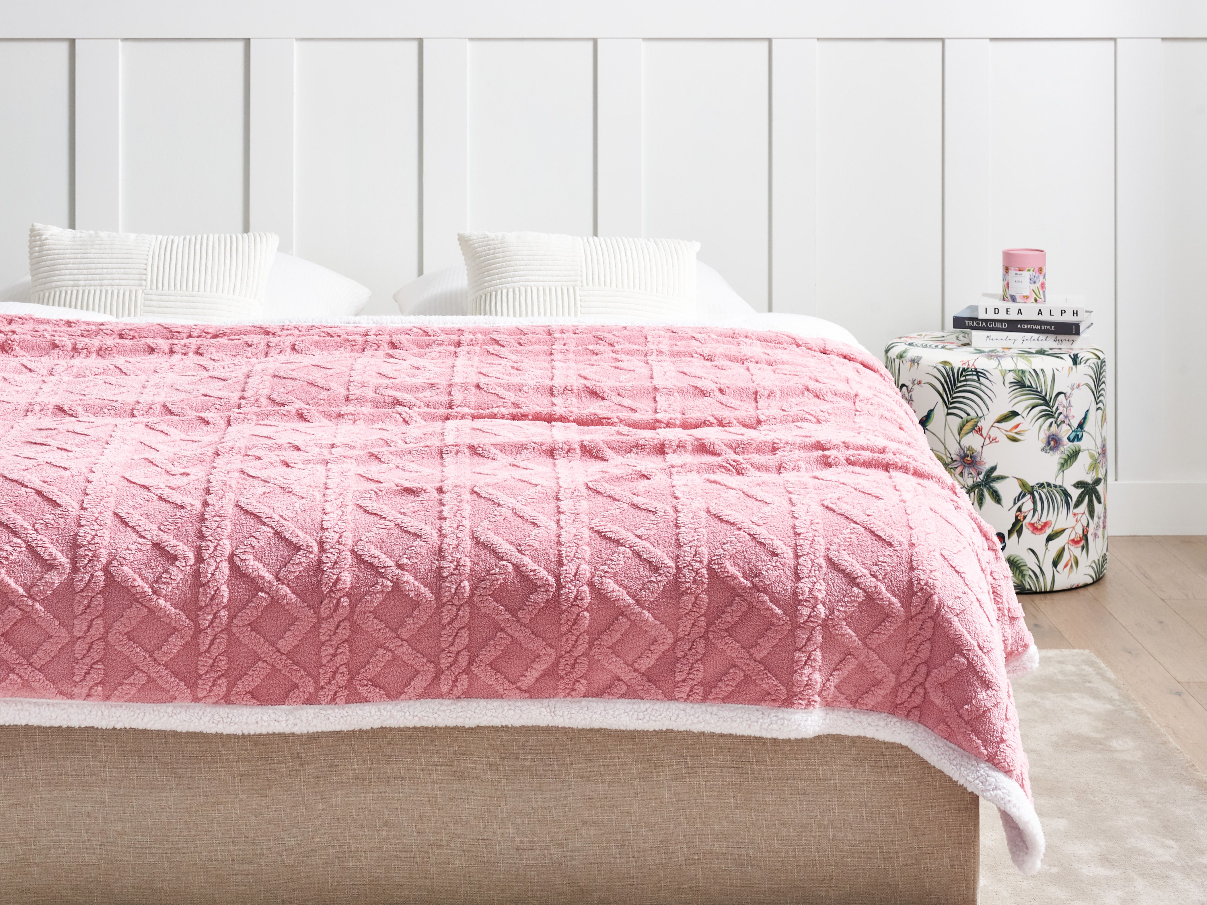 Blanket HONEYCOMB 150 x 200 cm Pink