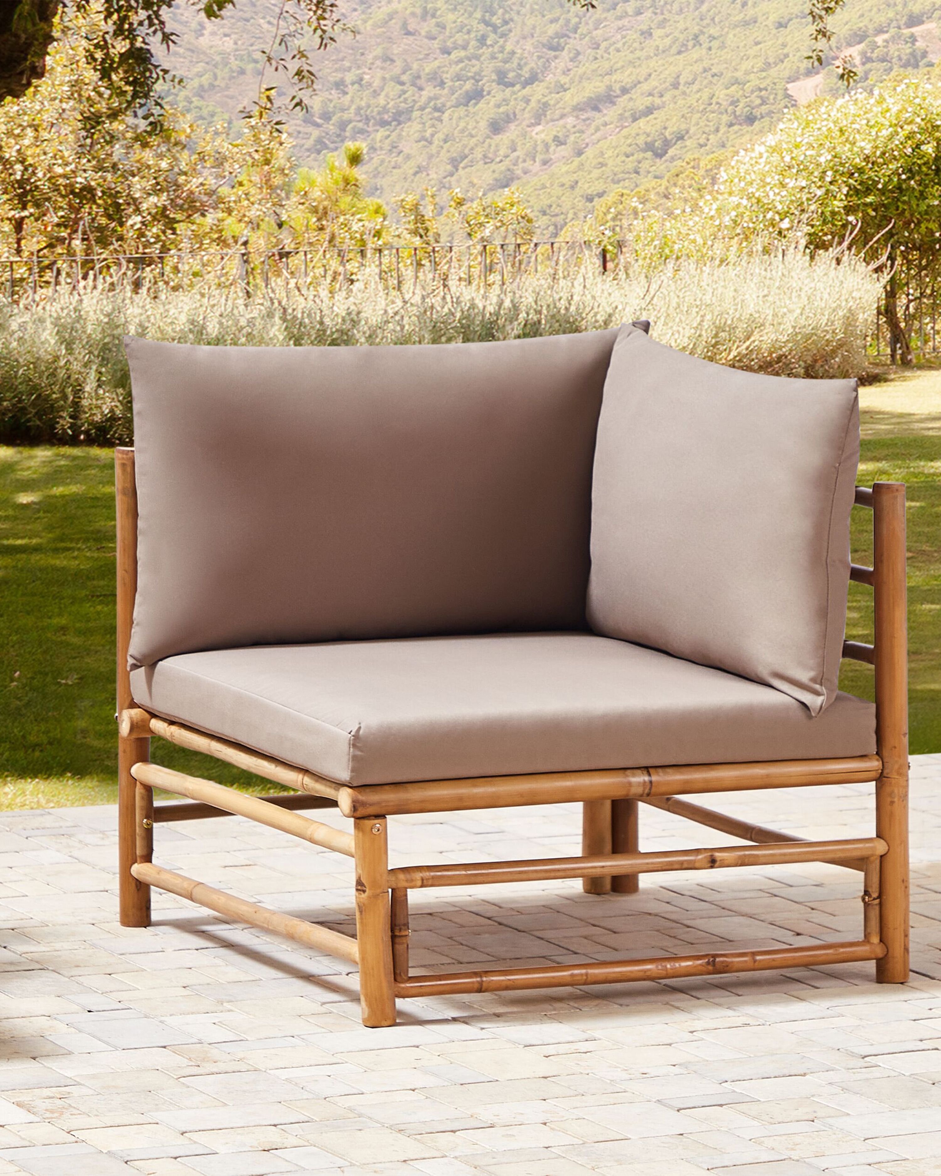 Garden Corner Section CERRETO Bamboo Taupe