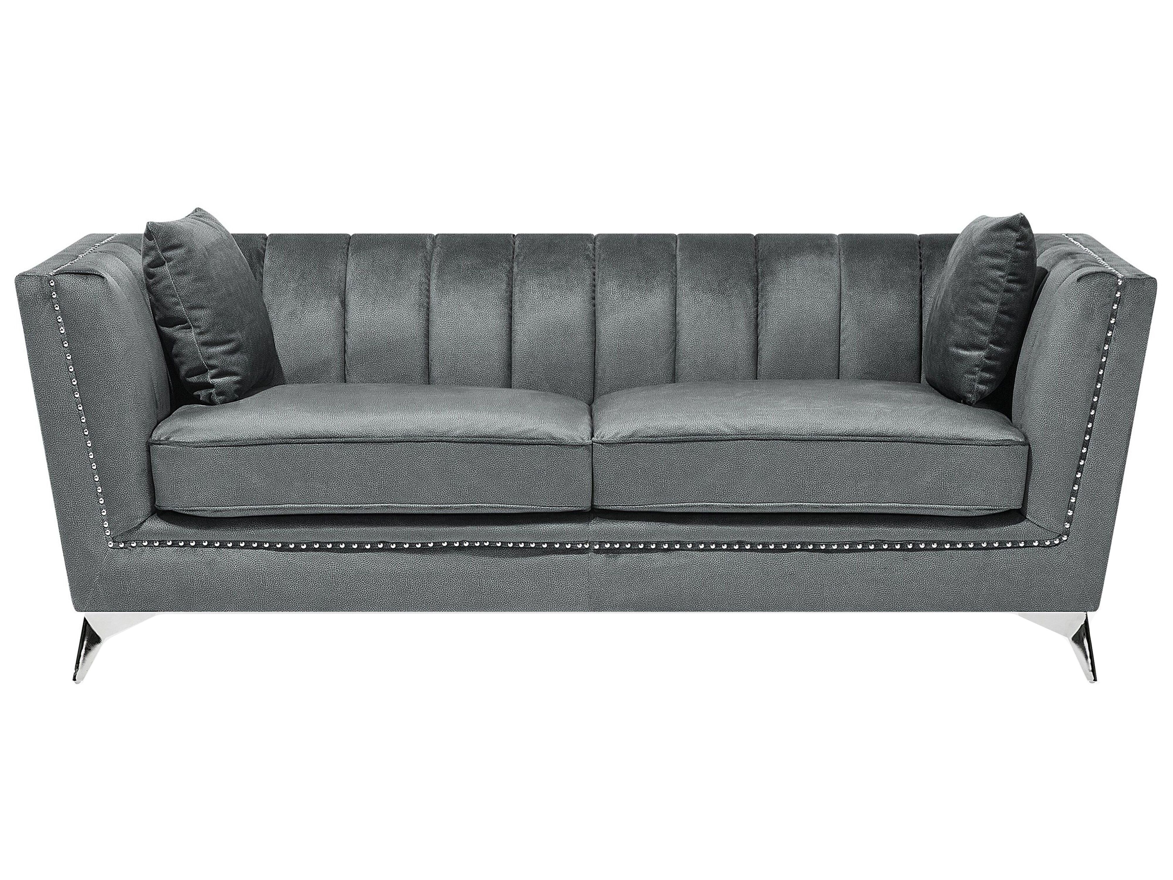 Sofa 3 Seater GAULA Velvet Grey