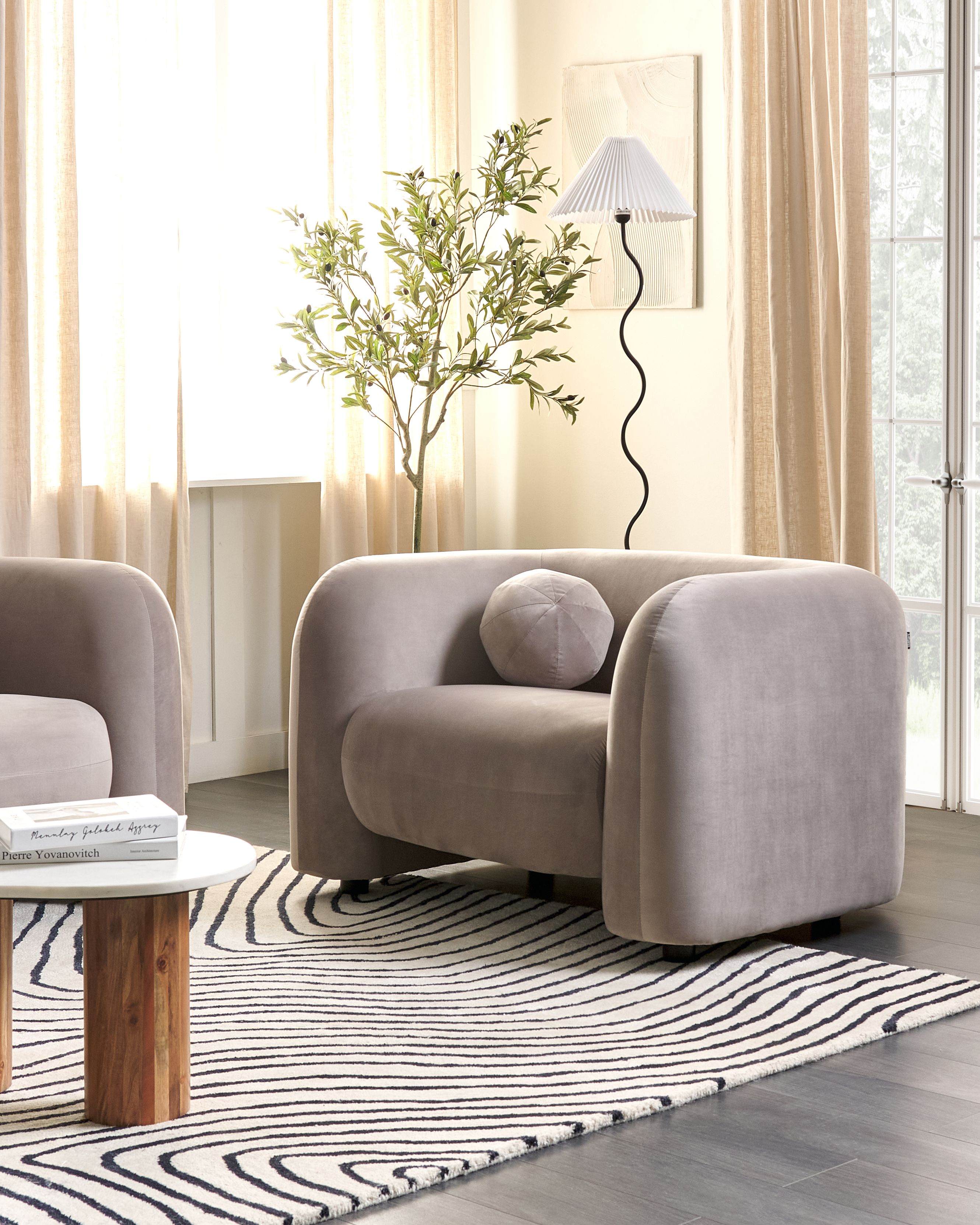 Armchair LEIREN Velvet Taupe