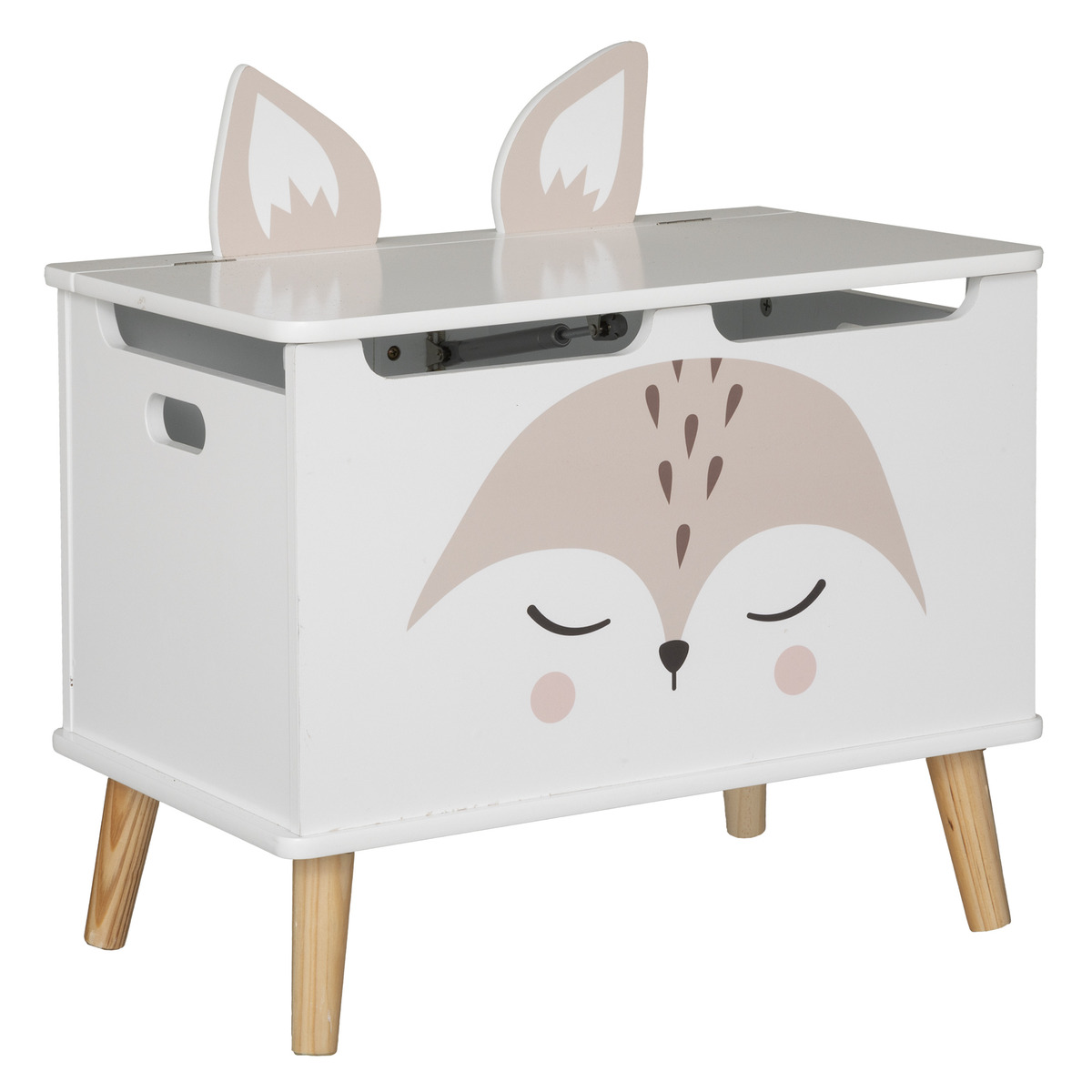 Kids chest "Fox" White, 53x54.5 cm