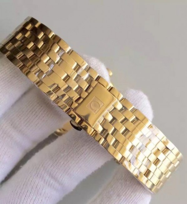 Replica Omega MK De Ville 39.5mm White Dial YG Case SS Bracelet A2824 - Top club