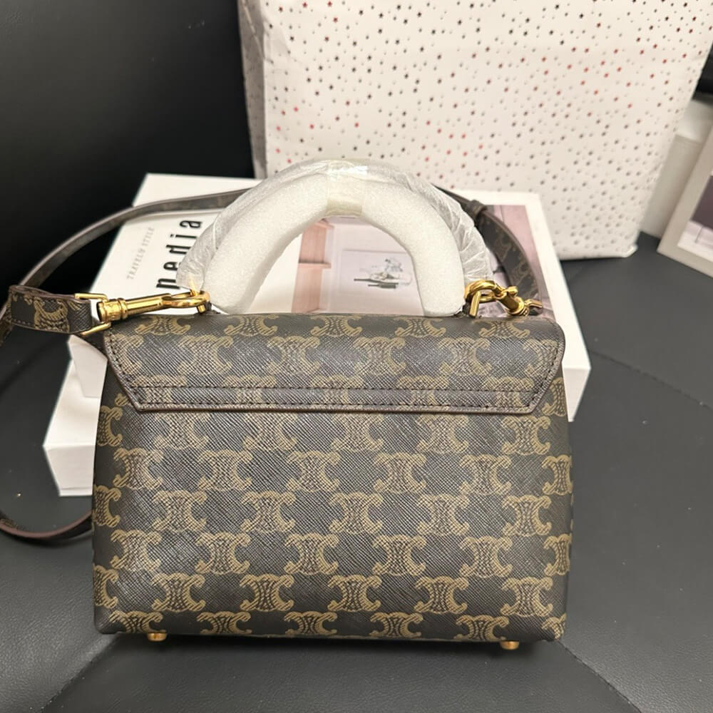 Celine Teen Nino Bag in Triomphe Canvas1:1High-quality replica