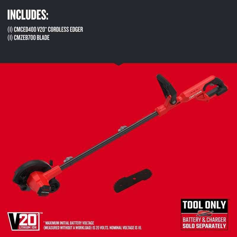 Craftsman V20 Cordless Lawn Edger Tool - CMCED400B - Image 3 Craftsman V20 Cordless Lawn Edger Tool - CMCED400B - Image 3