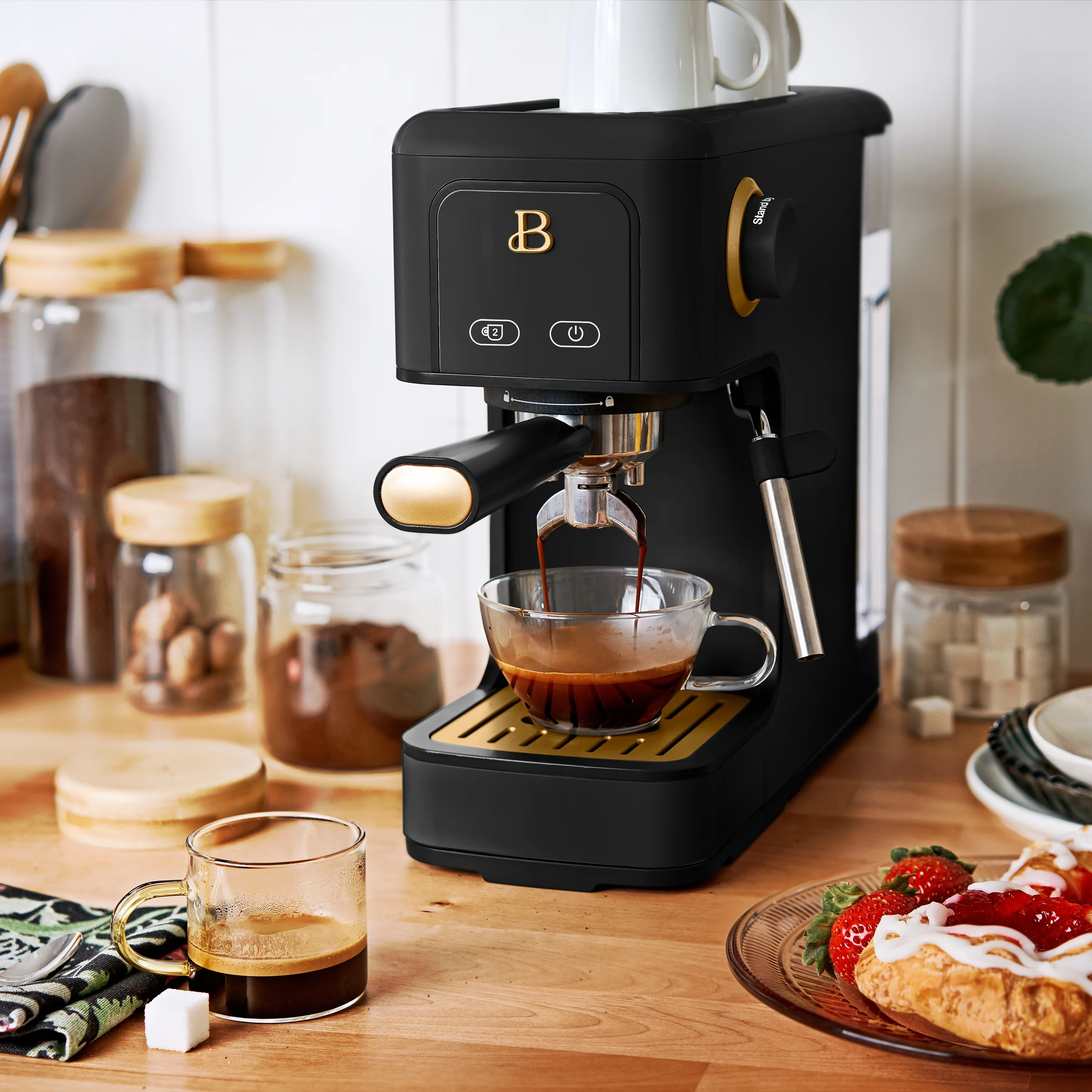 Beautiful Slim Espresso Machine with 20-Bar Pressure, Black Sesame by Drew Barrymore - Image 18