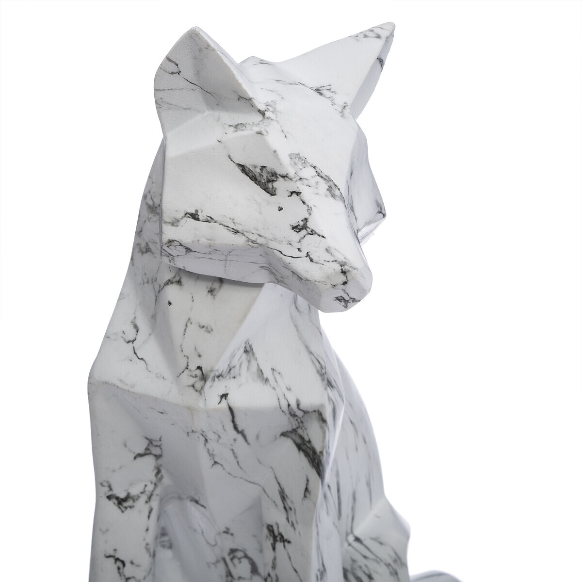Statue fox White, D.25 cm