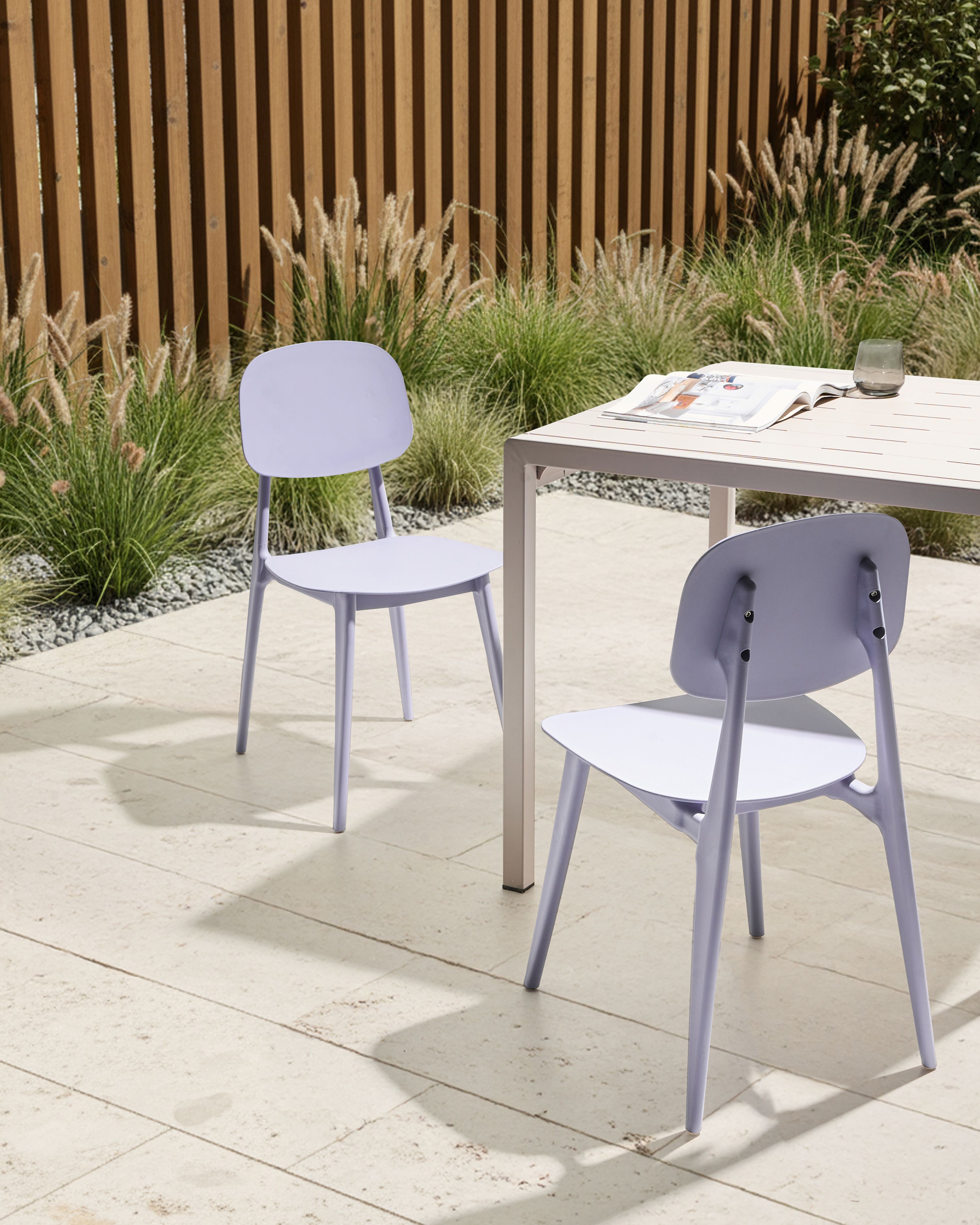 Set of 2 Garden Chairs KATTAVIA Violet