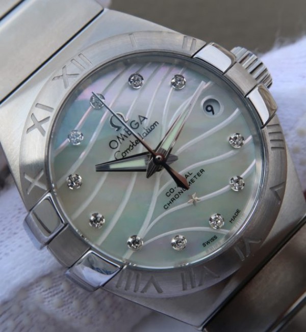 Replica Omega V6 Constellation 27mm SS Diamonds Markers SS Bracelet A8520 - Elite Watch Atelier