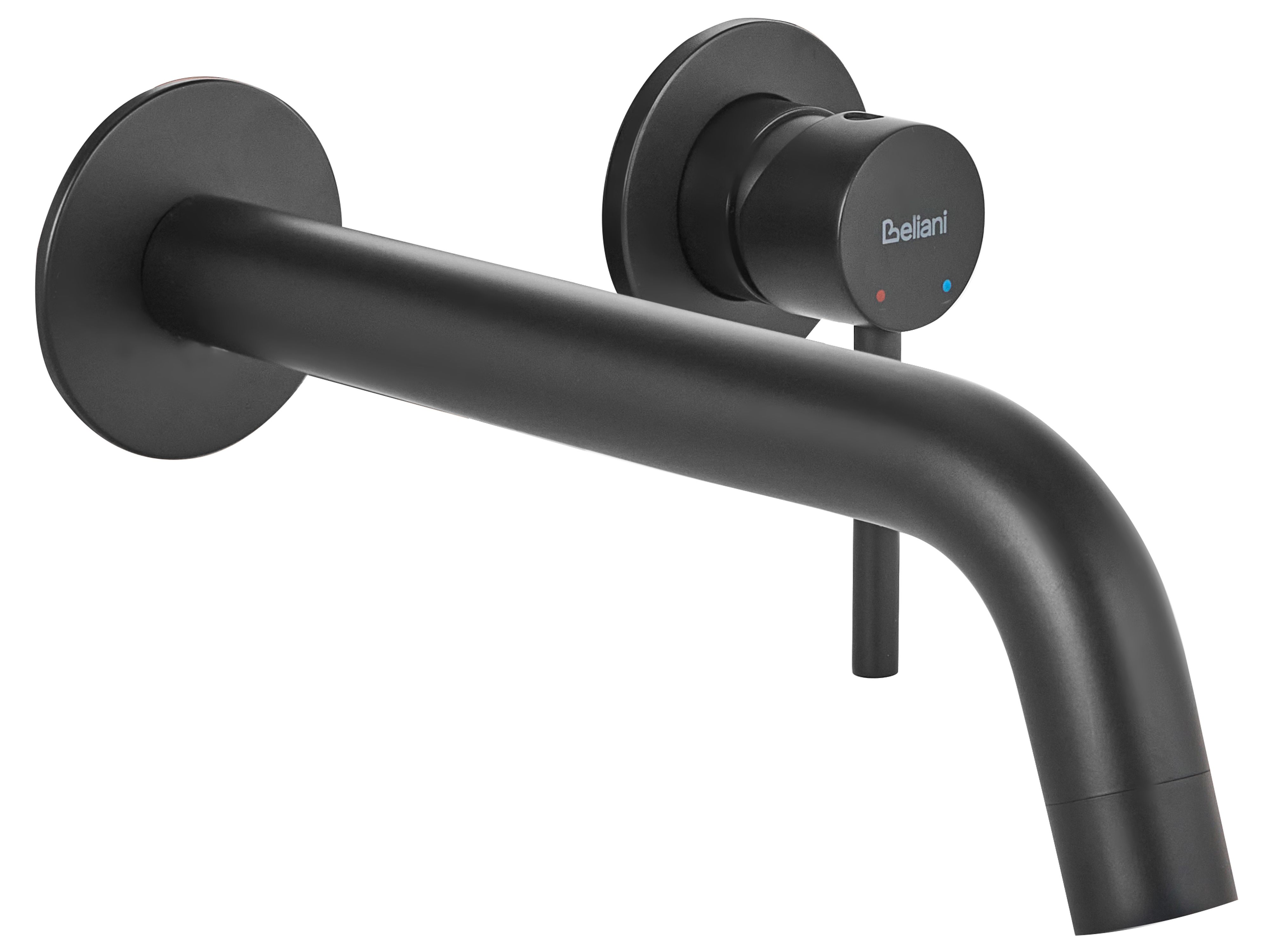 Wall Mounted Basin Mixer Tap TRAFUL Brass Black