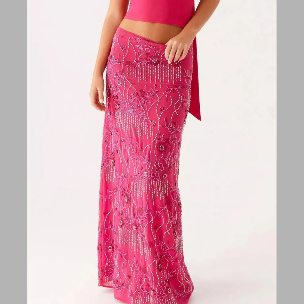 Sequin Embroidered Maxi Skirt - ZKZOOK