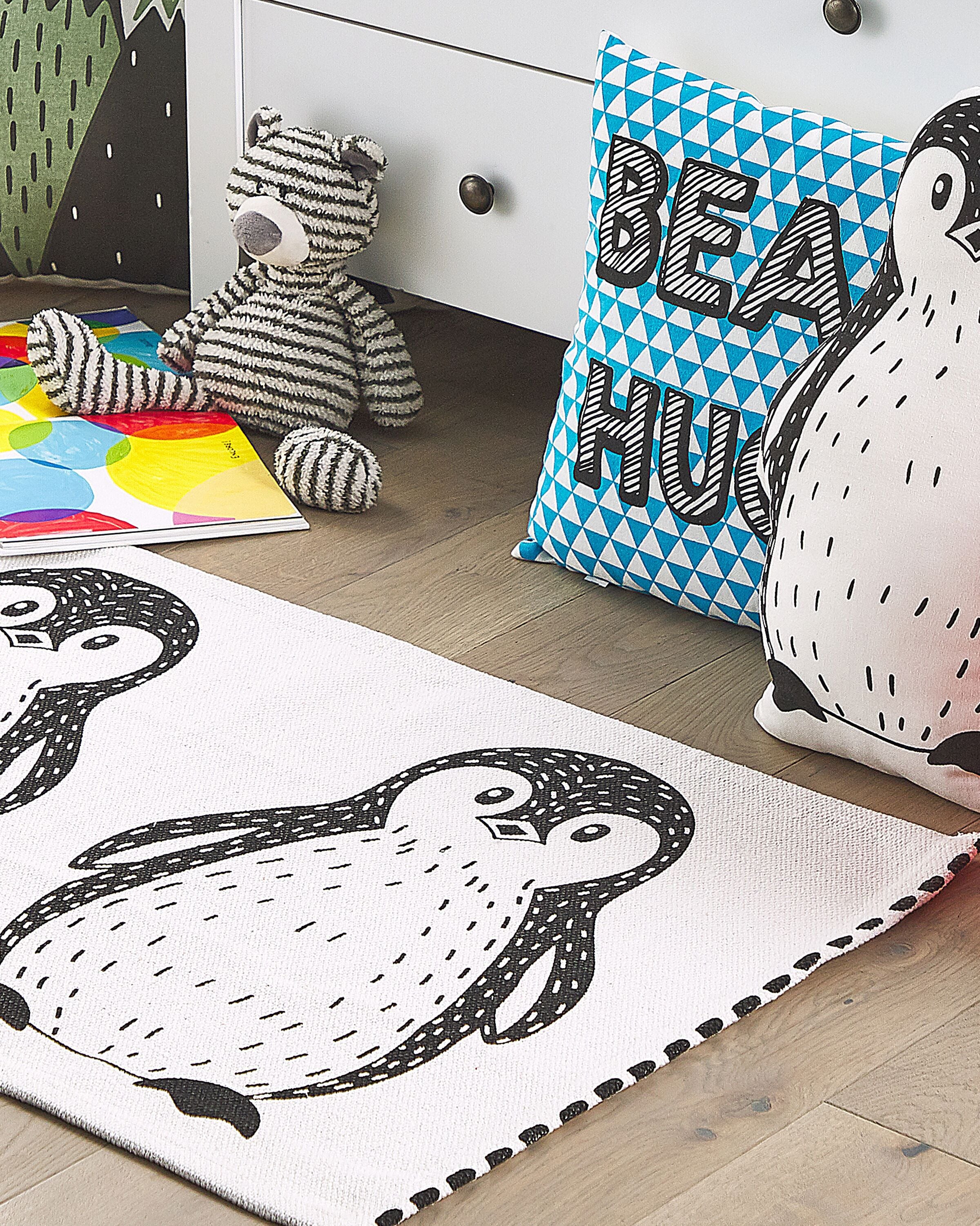 Kids Rug HAJDARABAD White 60 x 90 cm Cotton