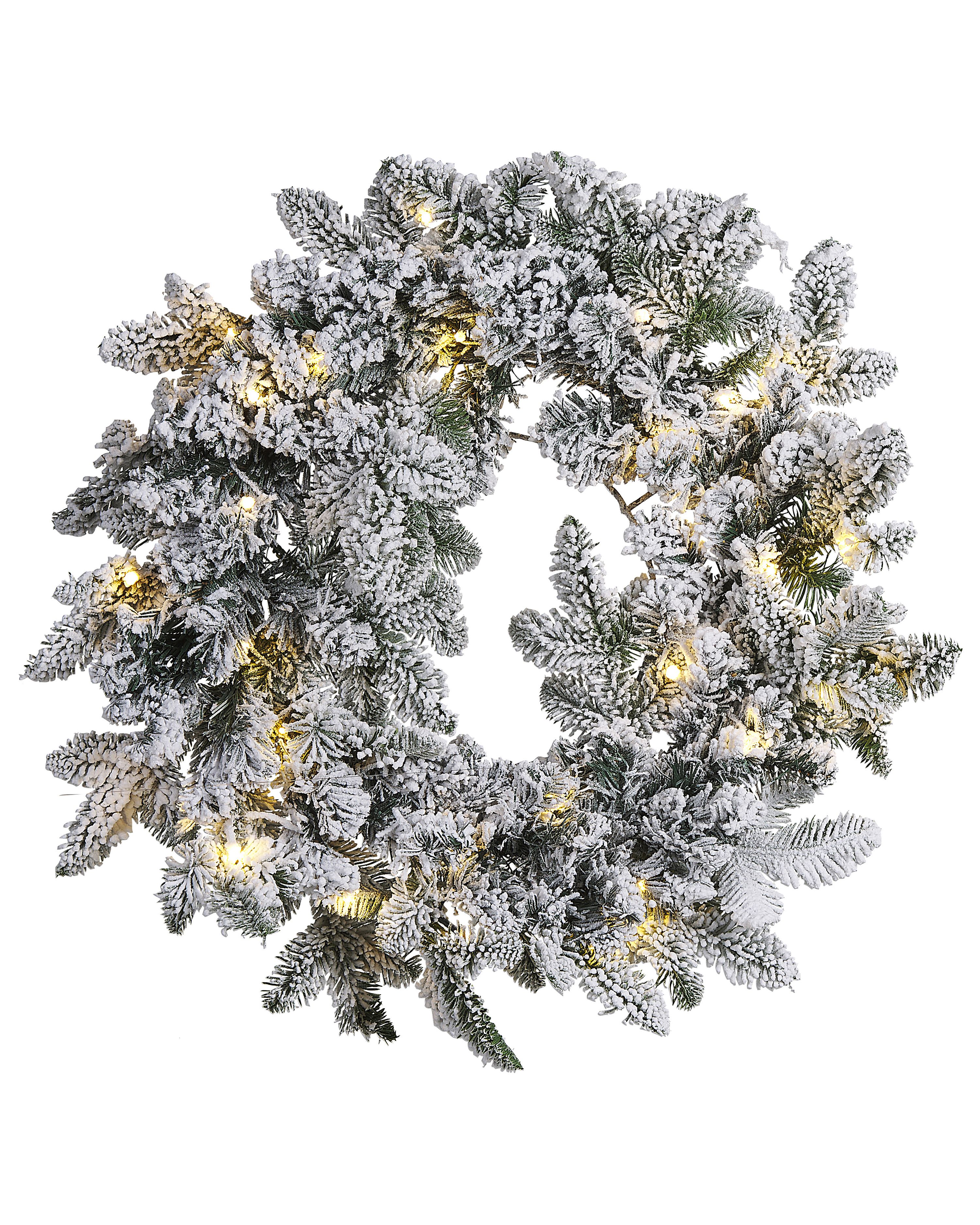 Snowy Christmas Wreath LED SUNDO White 70 cm