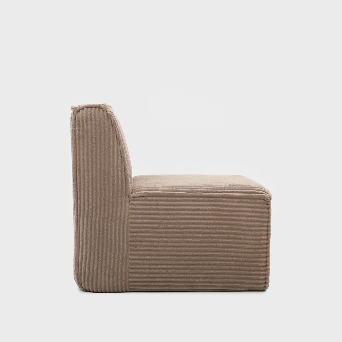 Fotel modułowy LYKKE ciemnoszary piankowy sztruksowy 73x88x73 cm