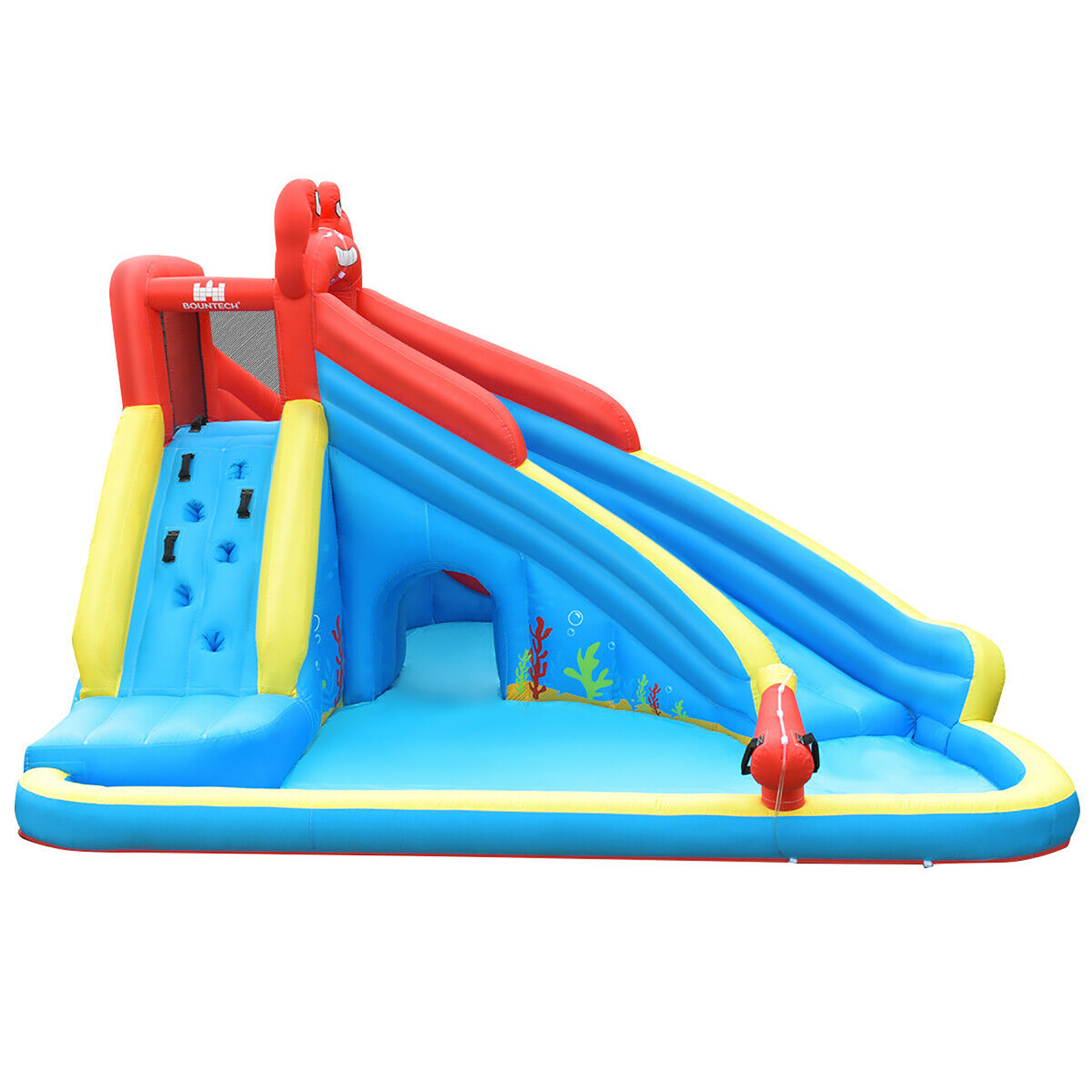 Costway Inflatable Water Slide Crab Dual Slide Bounce House Splash Pool with 950W Blower - Image 10