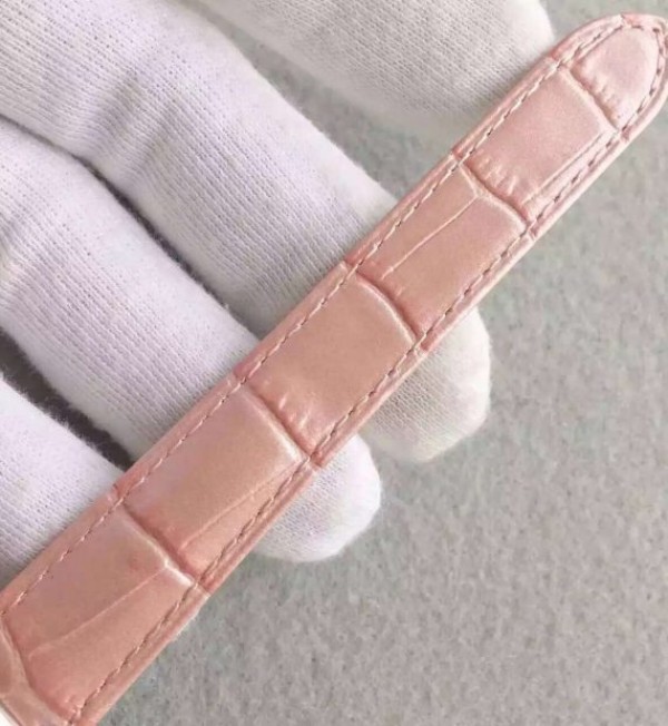 Replica Cartier V6F Ballon Bleu 33mm Pink Dial Pink Leather Strap SEIKO NH05A - Top club