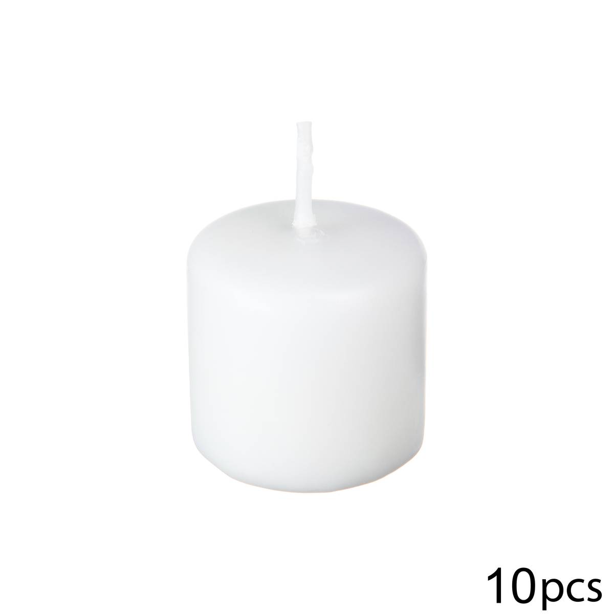 Set of 10 candles White, 45g