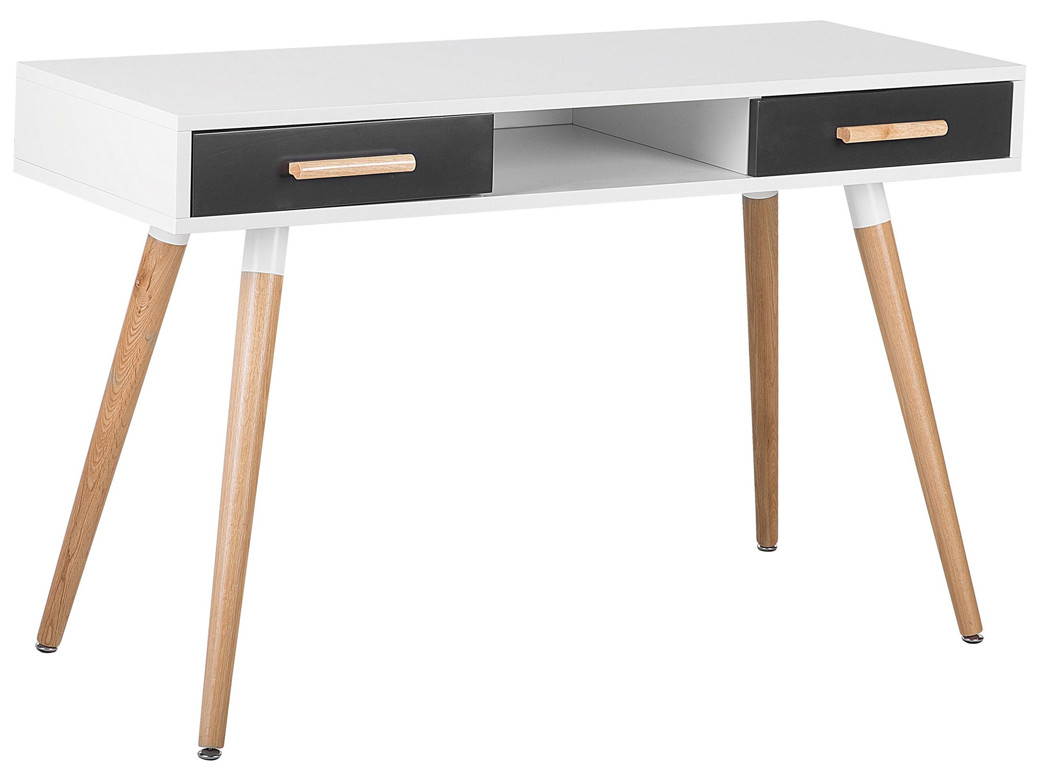 Home Office Desk FRISCO Grey 120 cm 45 cm with Drawers