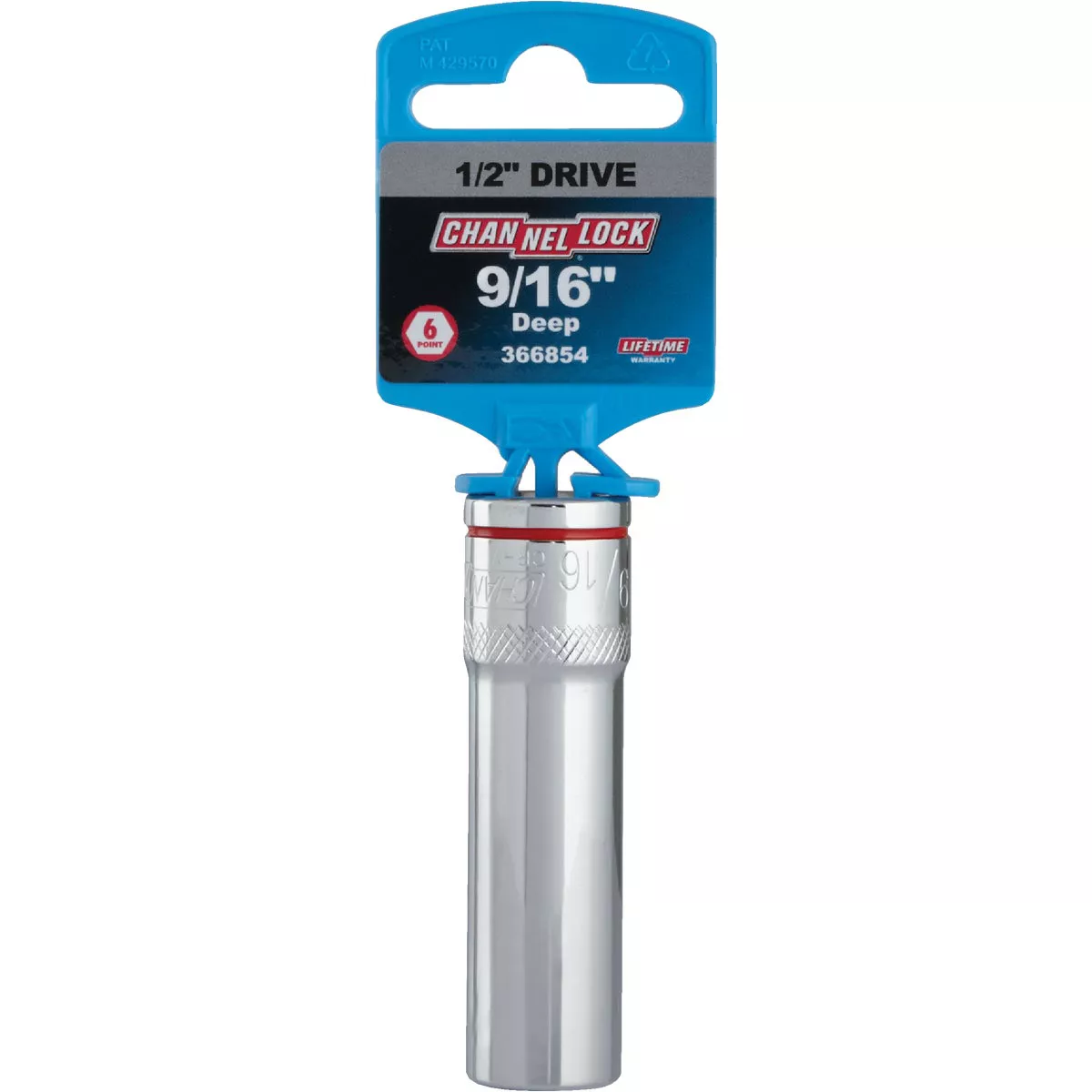 Channellock 1/2 In. Drive 9/16 In. 6-Point Deep Standard Socket
