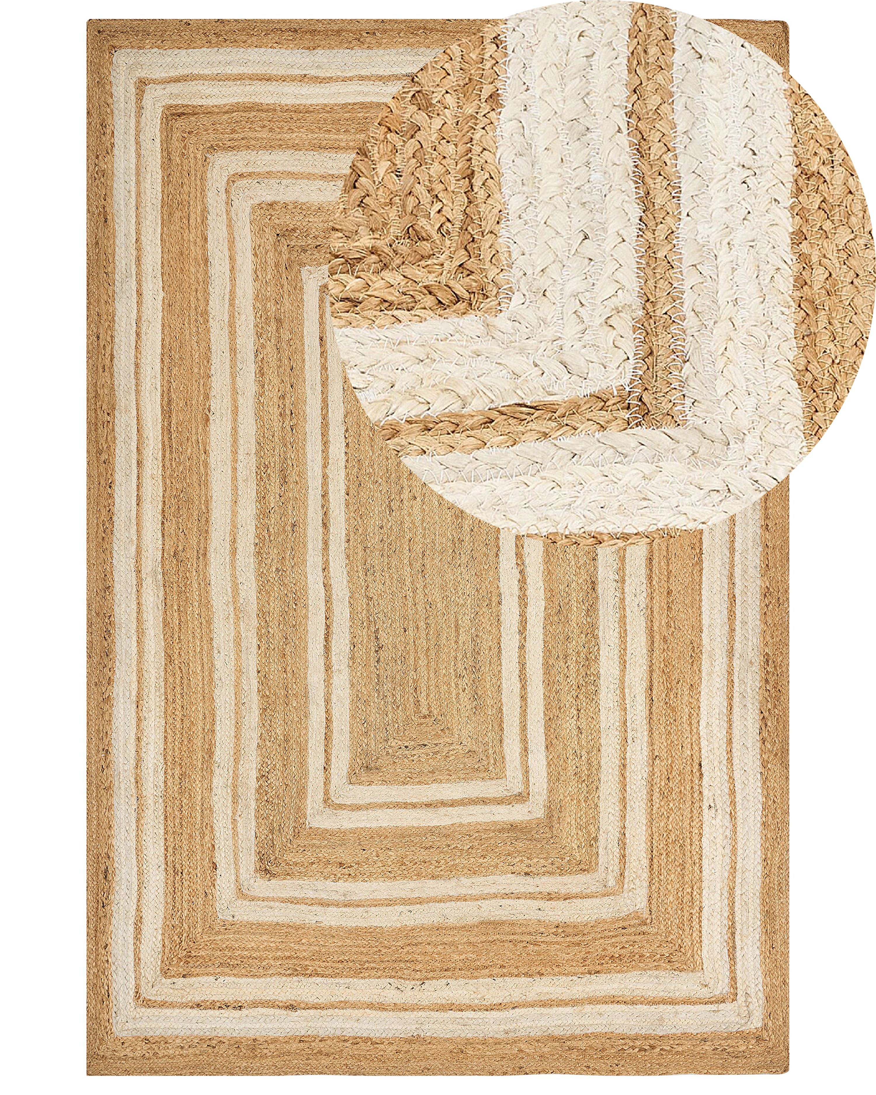Rug ELMALI Beige 200 x 300 cm Jute