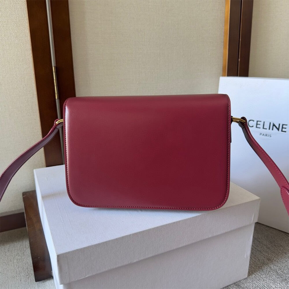 CELINE CLASSIQUE TRIOMPHE BAG in shiny calfskin(HIGH-END GRADE)1:1High-quality replica