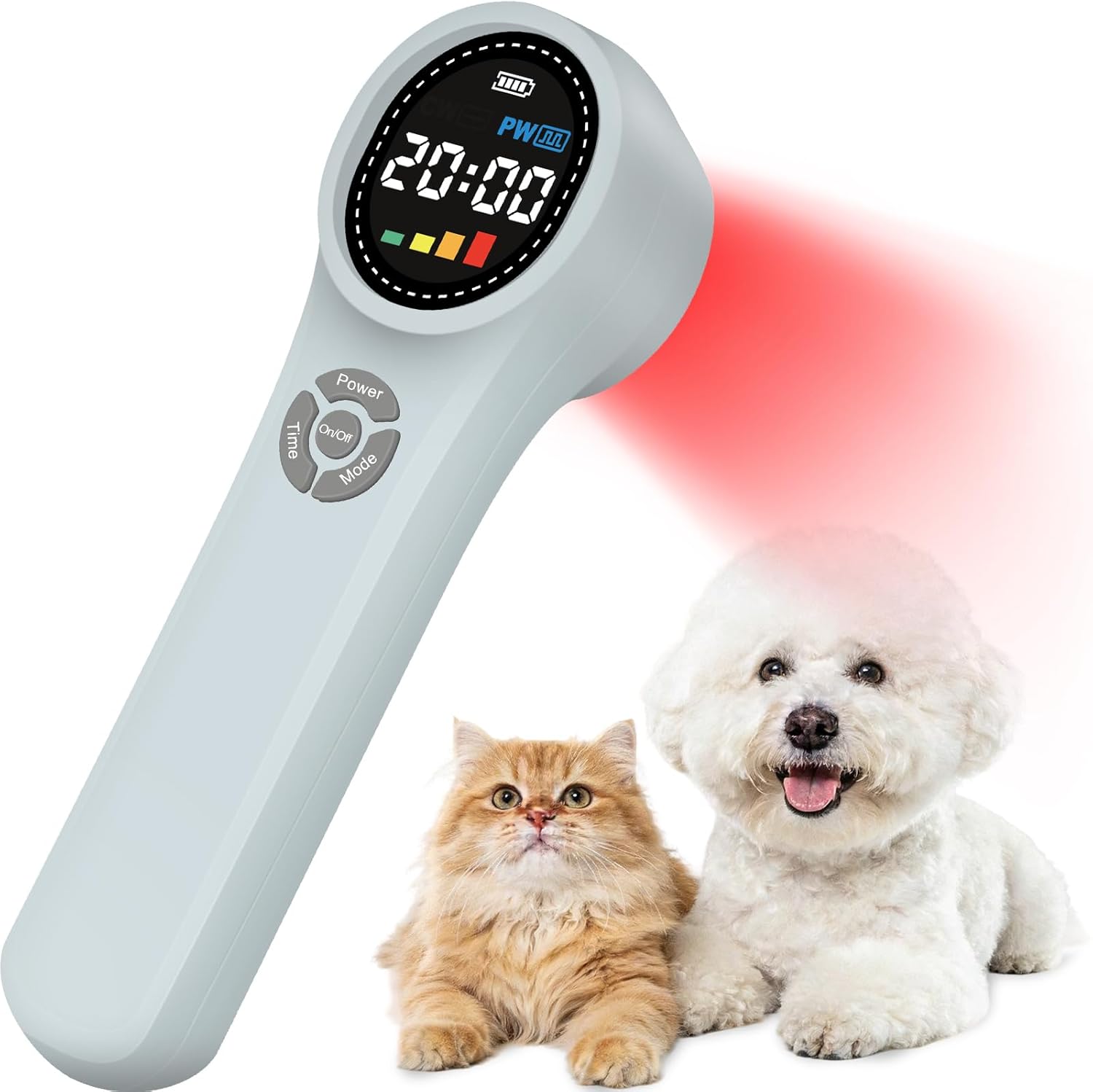Cold Laser Therapy Device for Dogs, 4pcs 980nm 4pcs 810nm 16pcs 660nm Infrared Red Light Therapy Device, Handheld Cold Laser Therapy Device for Pain Relief, Arthritis, for Dogs, Cats, Horses