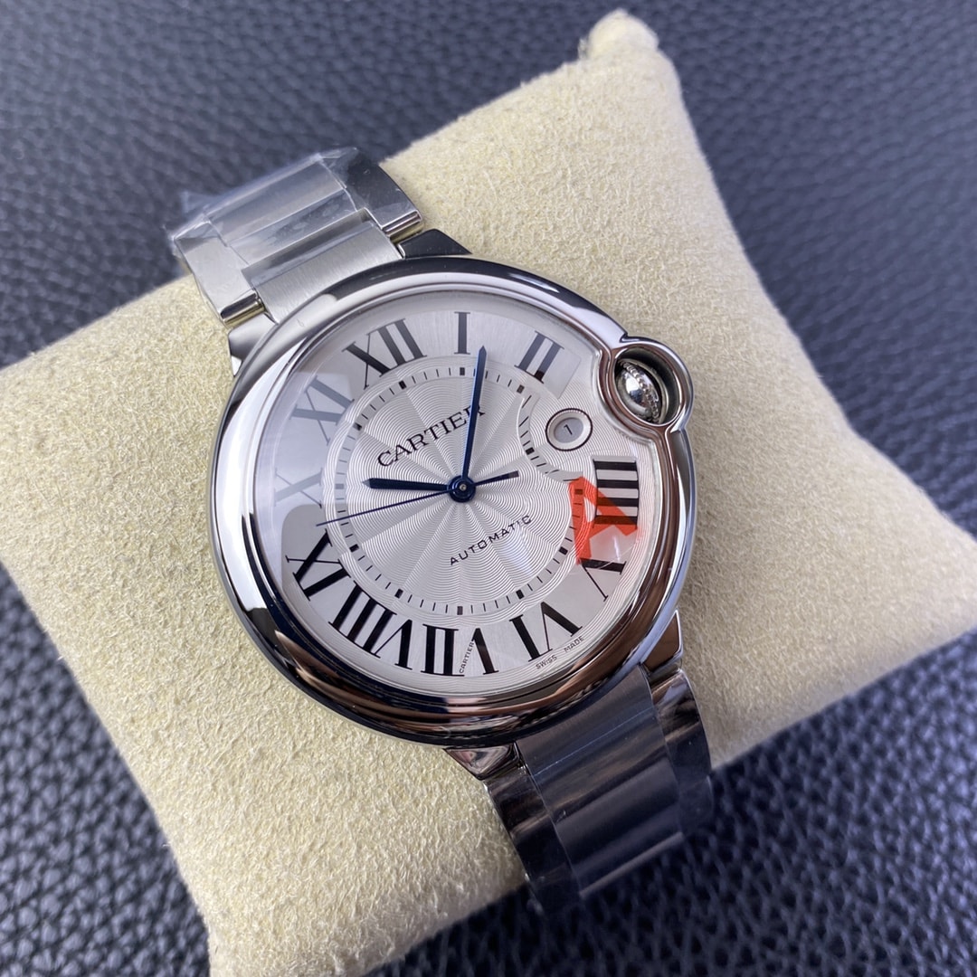 Cartier Ballon Bleu de Fake Cartier Watch 42mm Silver Dial Stainless Steel WSBB0049(1:1 replica) - Top club