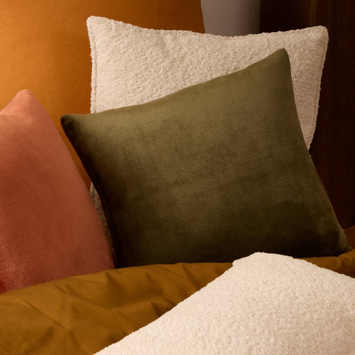 Cushion "Ollis" Khaki green, 38x38 cm