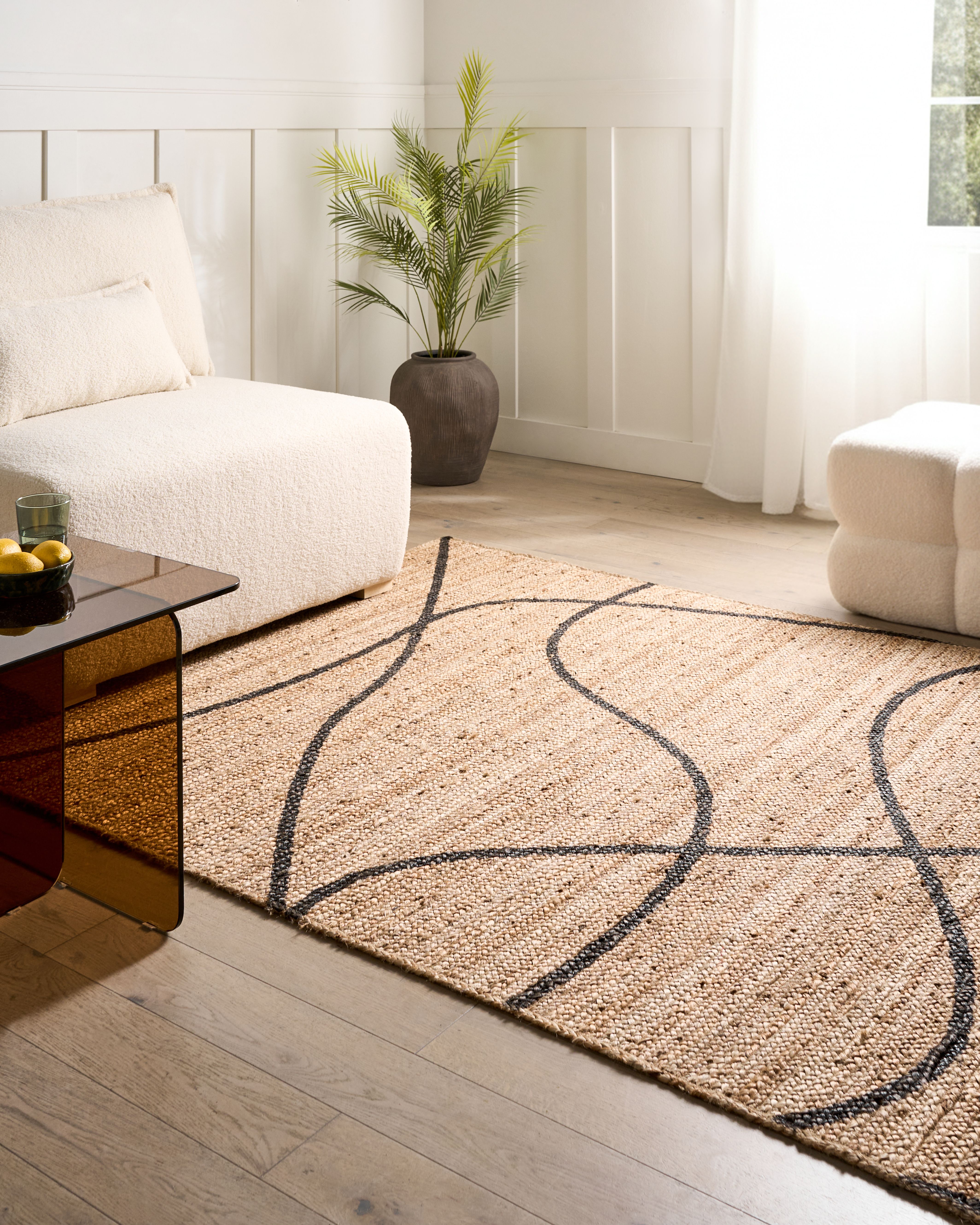 Rug GHOTA Beige 160 x 230 cm Jute