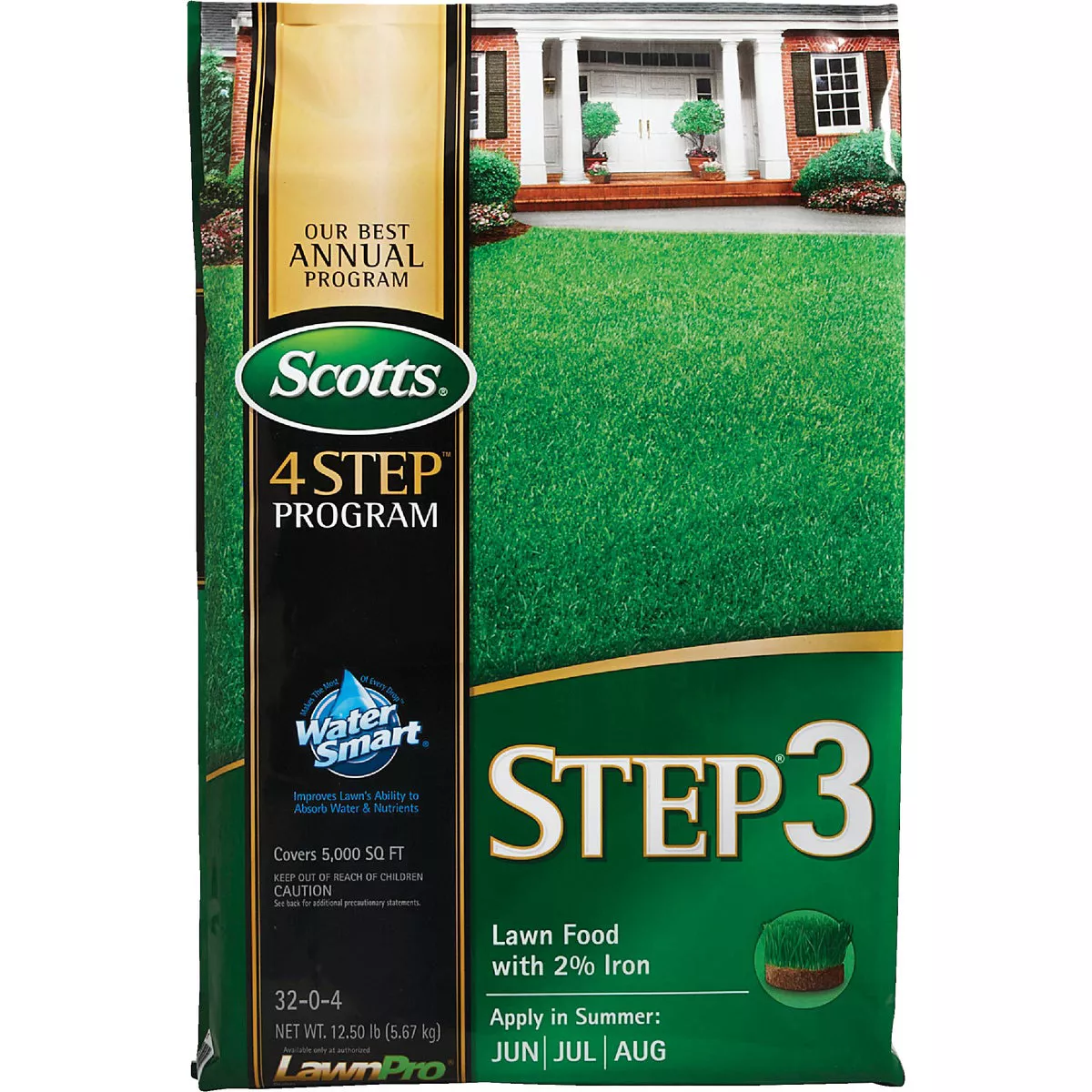 Scotts 4 Step Program Step 3 12.60 Lb. 5000 Sq. Ft. Lawn Fertilizer with 2% Iron