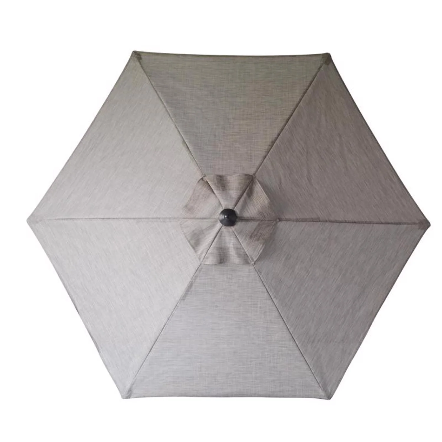 Living Accents 9 ft. Tiltable Gray Market Umbrella