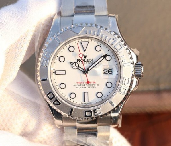 Replica Rolex Yacht-Master 116622 JF White Dial on SS Bracelet SH3135 - Top club