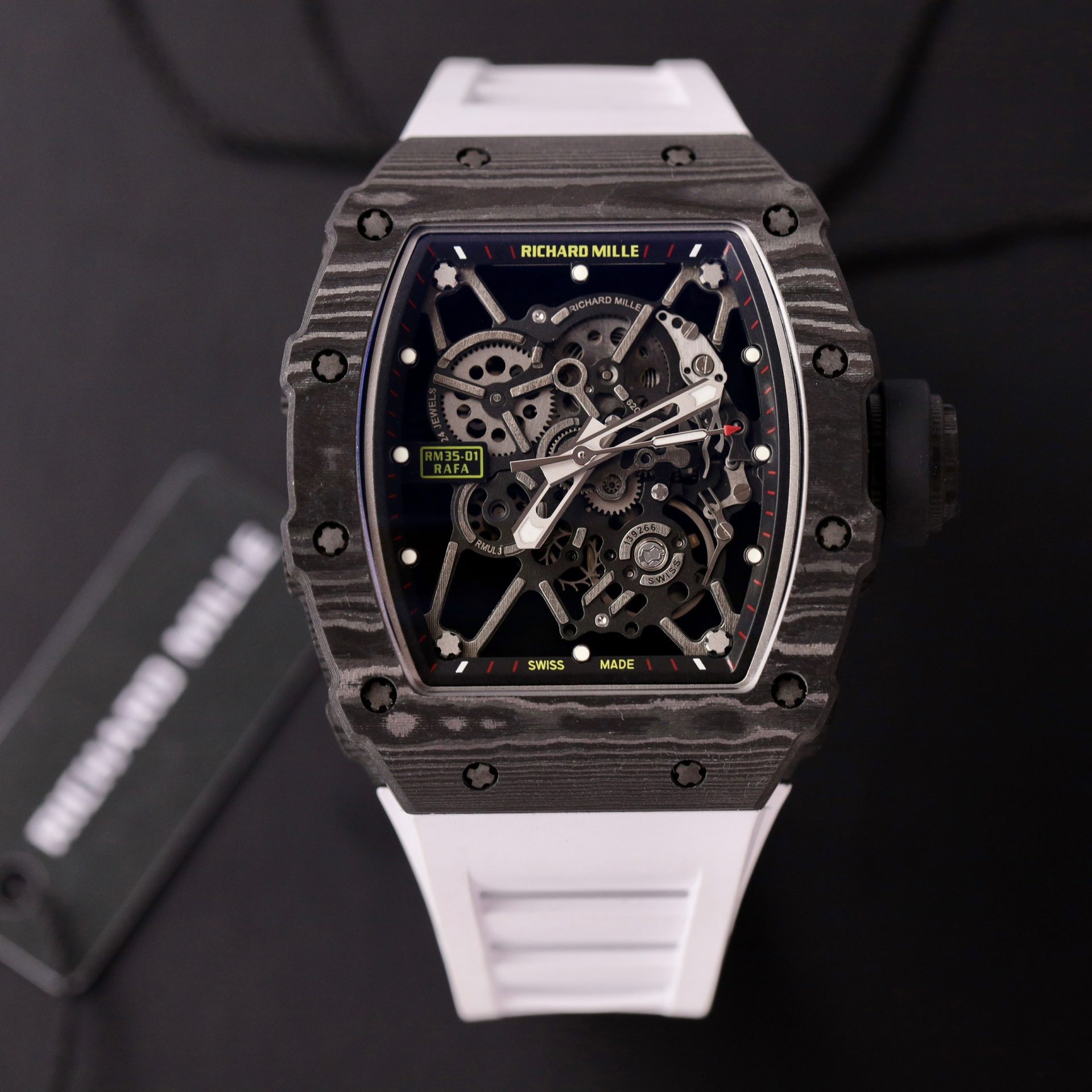 Richard Mille Replica Watch RM35-01 Carbon Rubber Strap BBR Factory 44mm - Top club