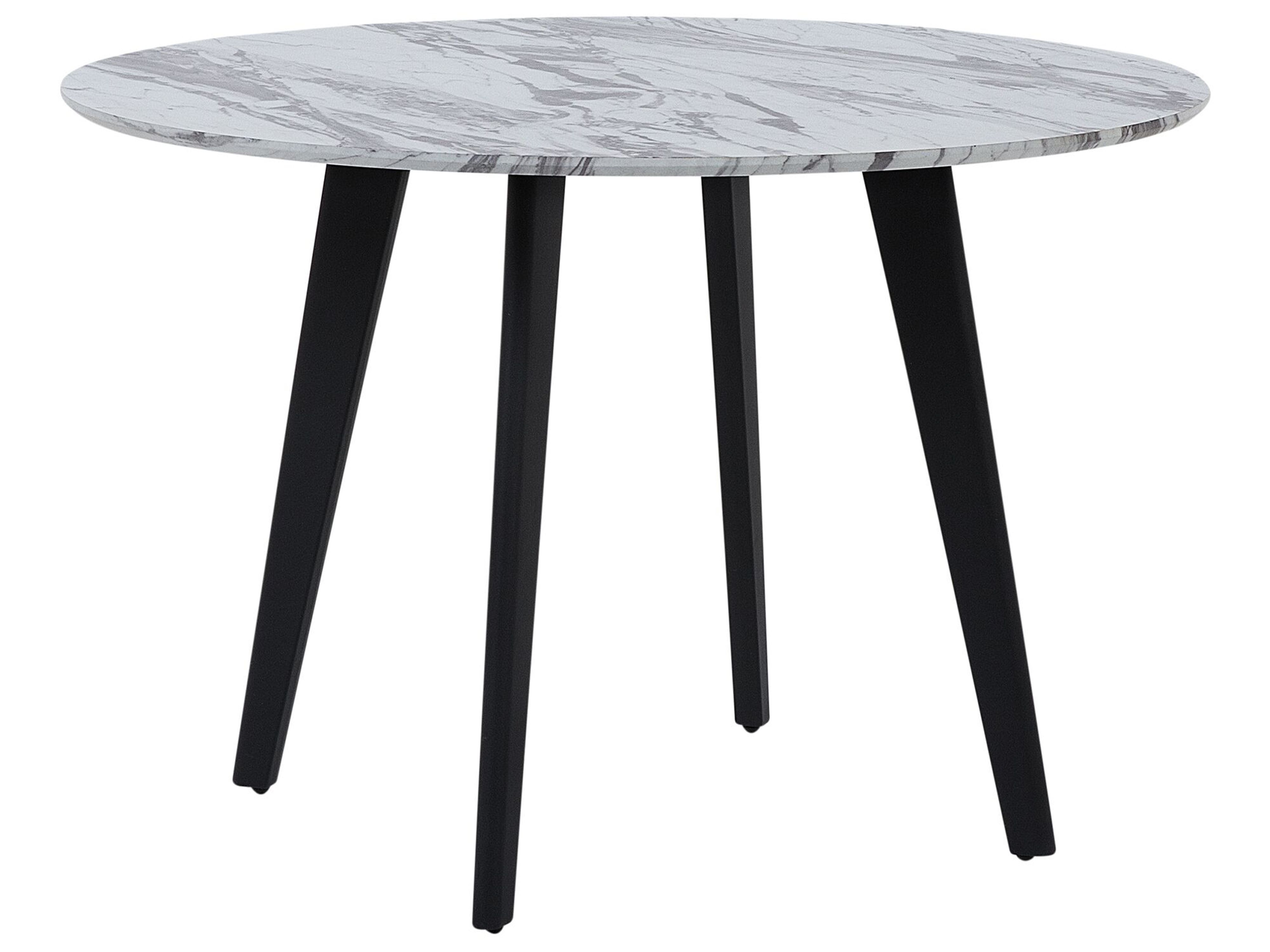 Dining Table MOSBY White Marble 110 cm 110 cm