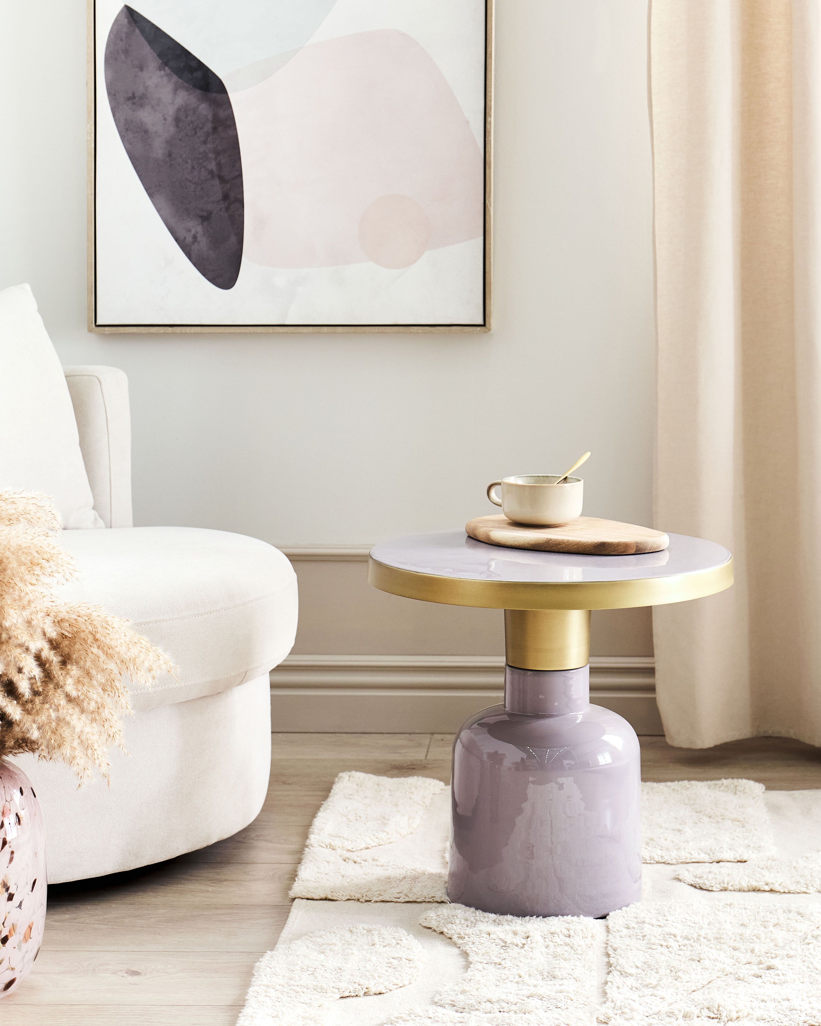 Side Table LOMITA Metal Violet
