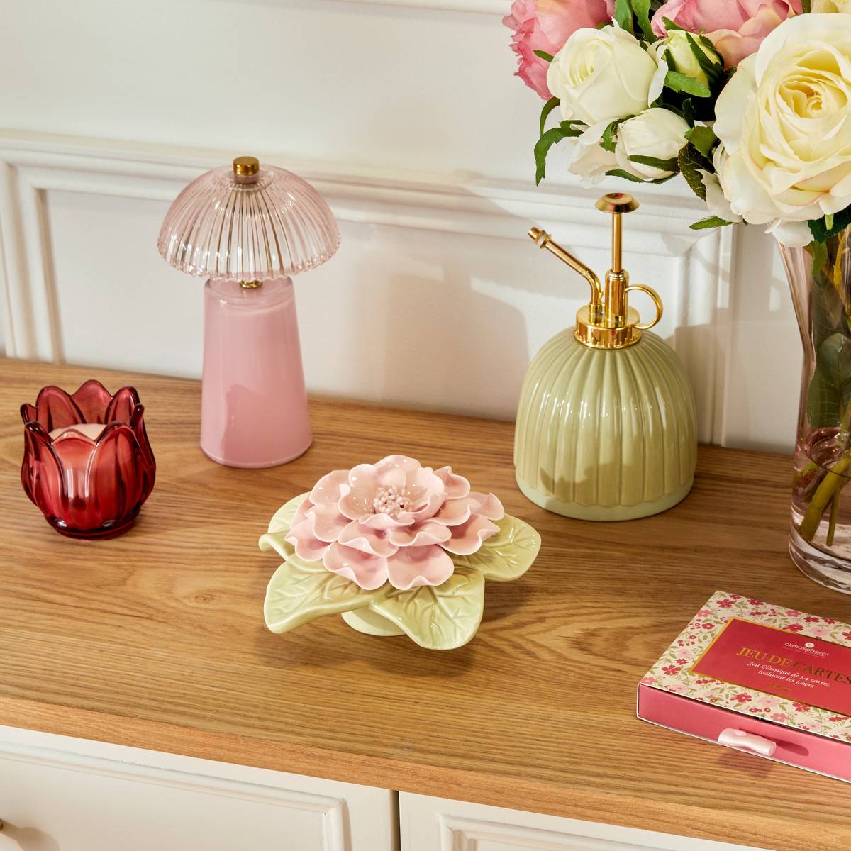 Decorative object "Rose Blossom" H.14.5 cm