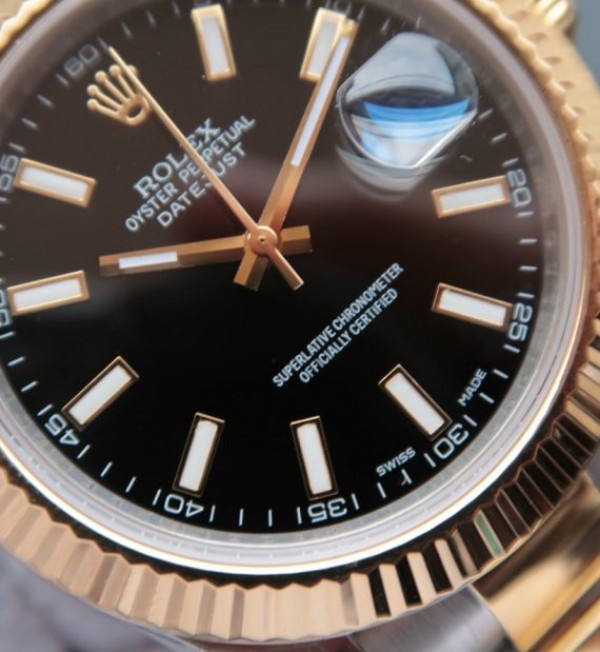 Replica Rolex DateJust II 41mm SS/YG Black Dial Lumed Marker SS/YG Bracelet A3136 - Elite Watch Atelier