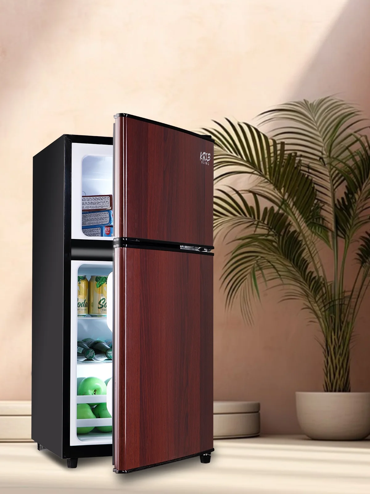 Krib B Compact Refrigerator 3.5 Cu.ft, Mini Fridge with Freezer, Modern Fridge with Dual Door, 7 Grade Temperature Adjustment, Silver - Image 19