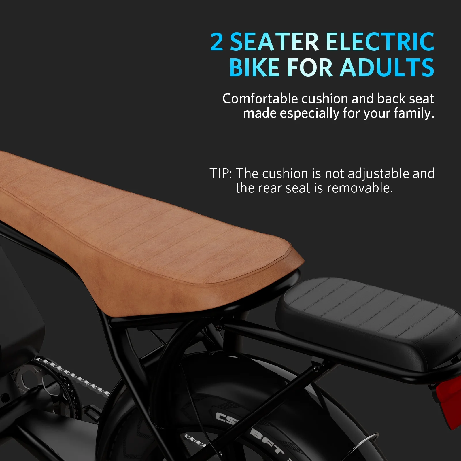 Hipatoo 26" Electric Bike 500W 20MPH E-bike, 36V 10.4Ah Battery, Ebike for Adults, E Bike UL2849 - Image 14