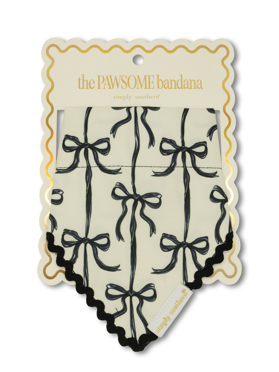 0126-PET-BNDN-PAWSOME-BLKBOW - Simply Southern Outlet