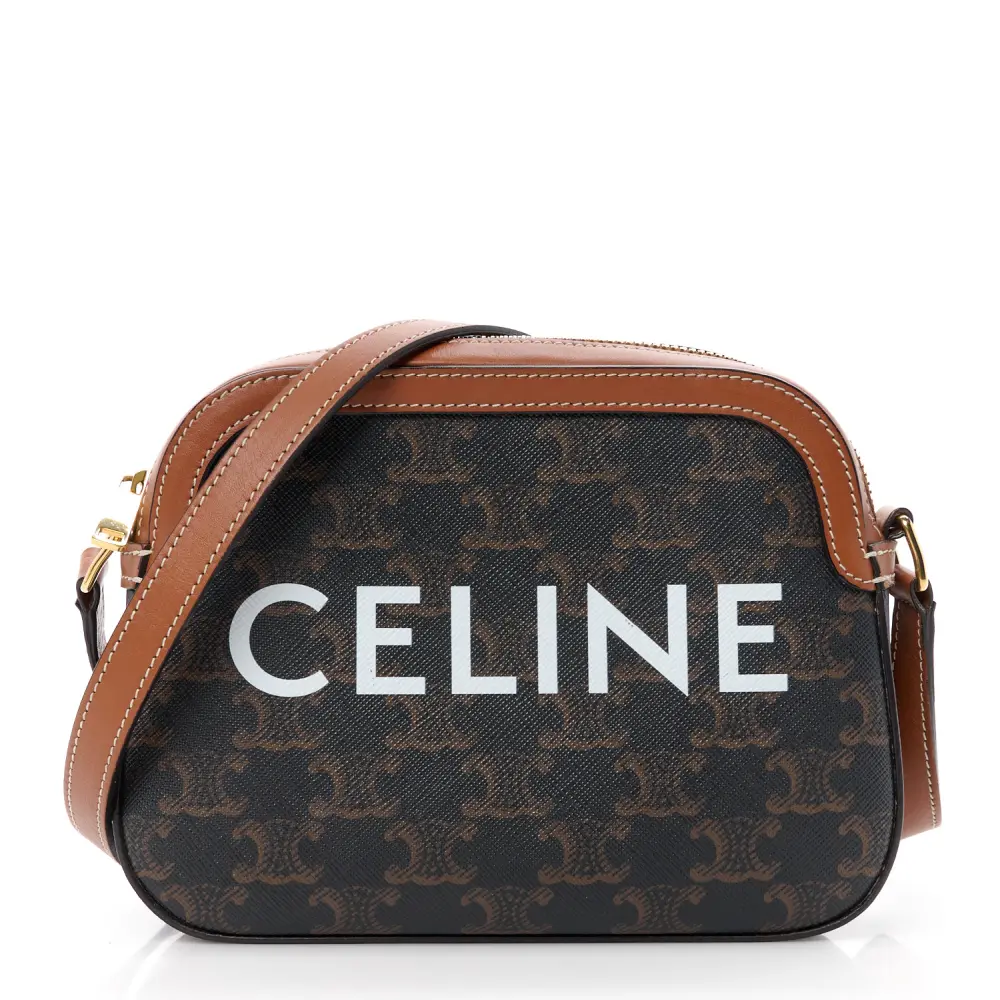 High-Quality Celine Tan Triomphe Replica Handbag – Gold Hardware