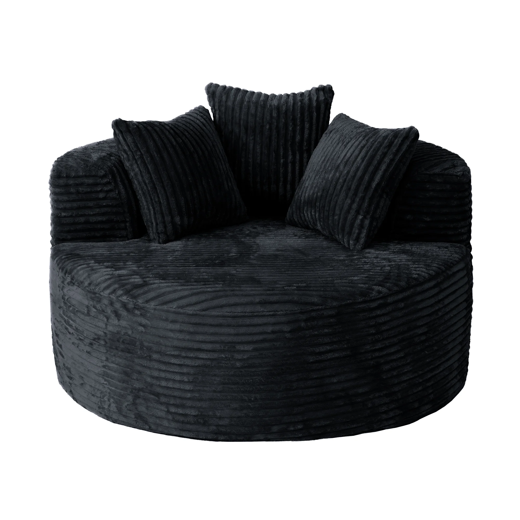 Sodrens Oversized Chaise Lounge Chair Indoor,Upholstered Sofa Bed with Throw Pillows and Armrests,Sleeper Chair for Living Room,Bedroom,Brown,Corduroy - Image 66