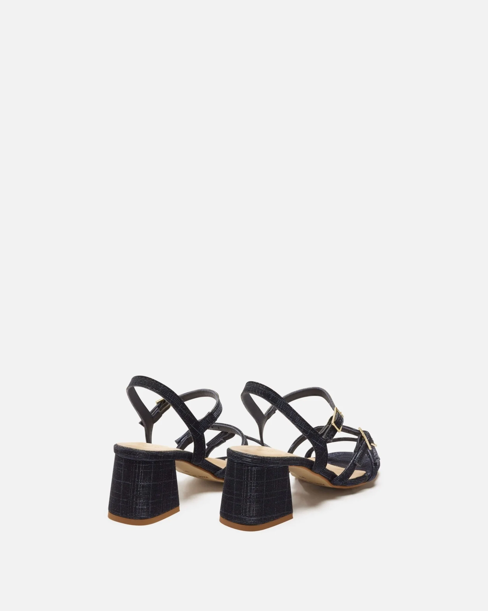 SANDALES LUTECIA/GLIT - En cuir paillettes à talons marine