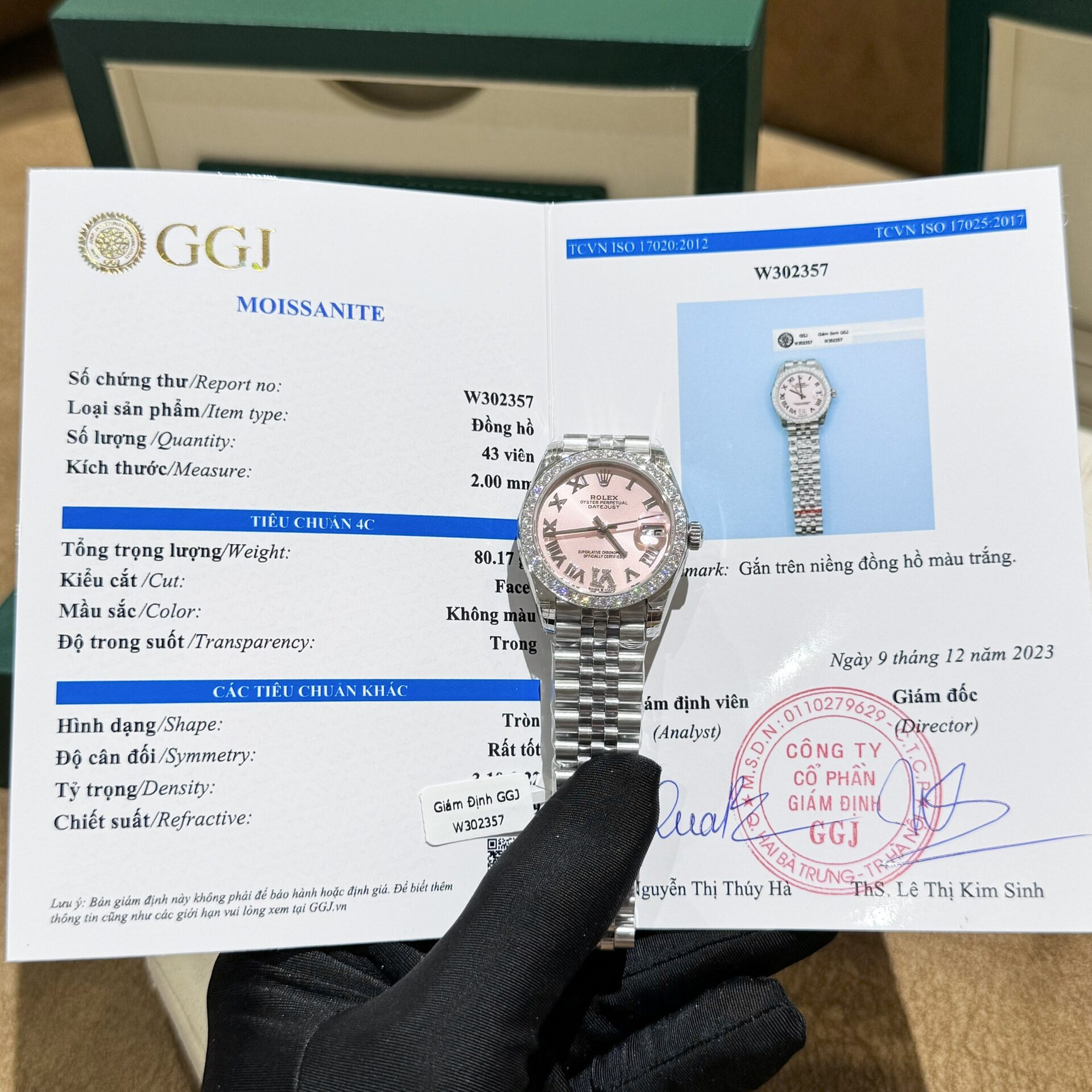Rolex DateJust Replica Watch Moissanite Diamond Pink Dial 31mm - Elite Watch Atelier