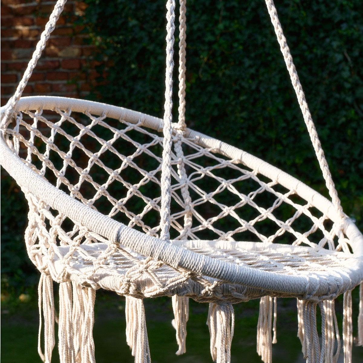 Huśtawka CIRCLE beżowa 82x60x115-138 cm