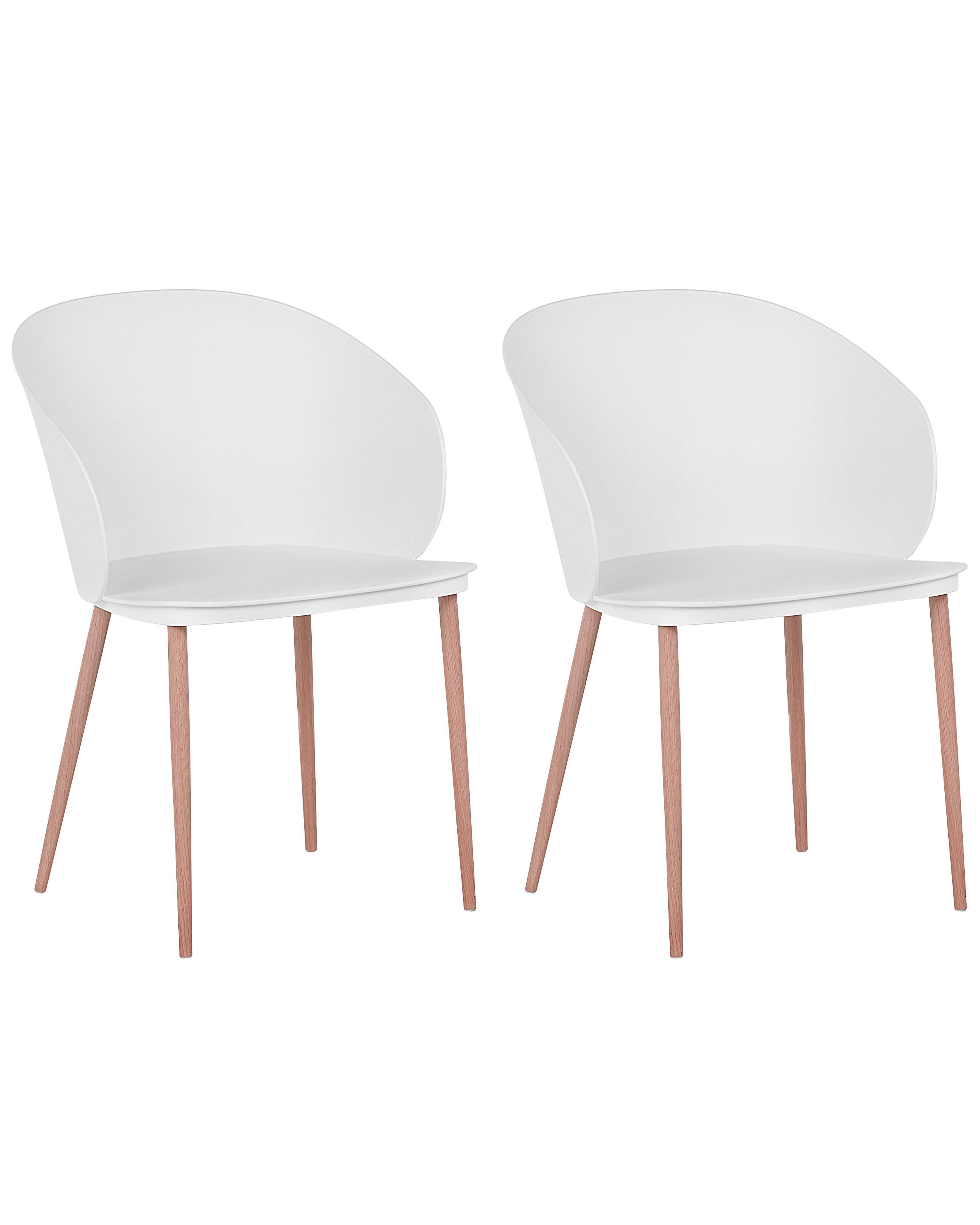 Set of 2 Dining Chairs BLAYKEE White