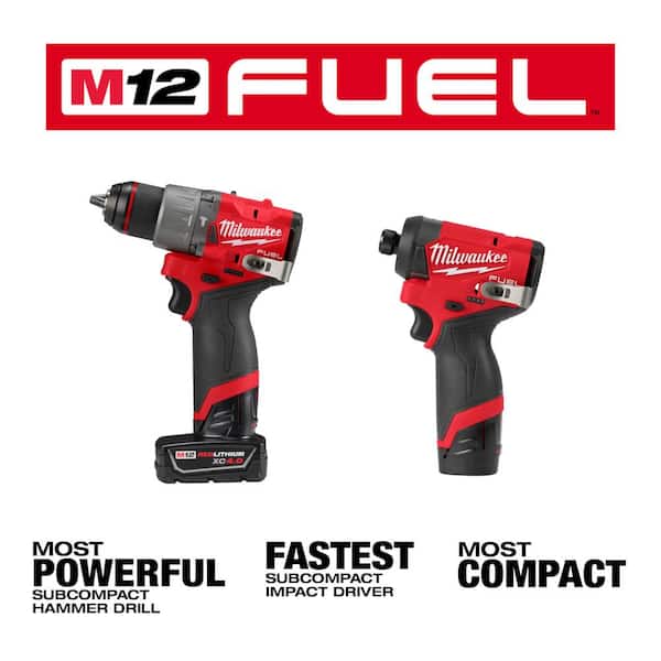 M12 FUEL 12V Lithium-Ion Brushless Cordless Hammer Drill/Impact Driver Combo Kit 2-Tool w/High Output 5.0Ah Battery - Image 4